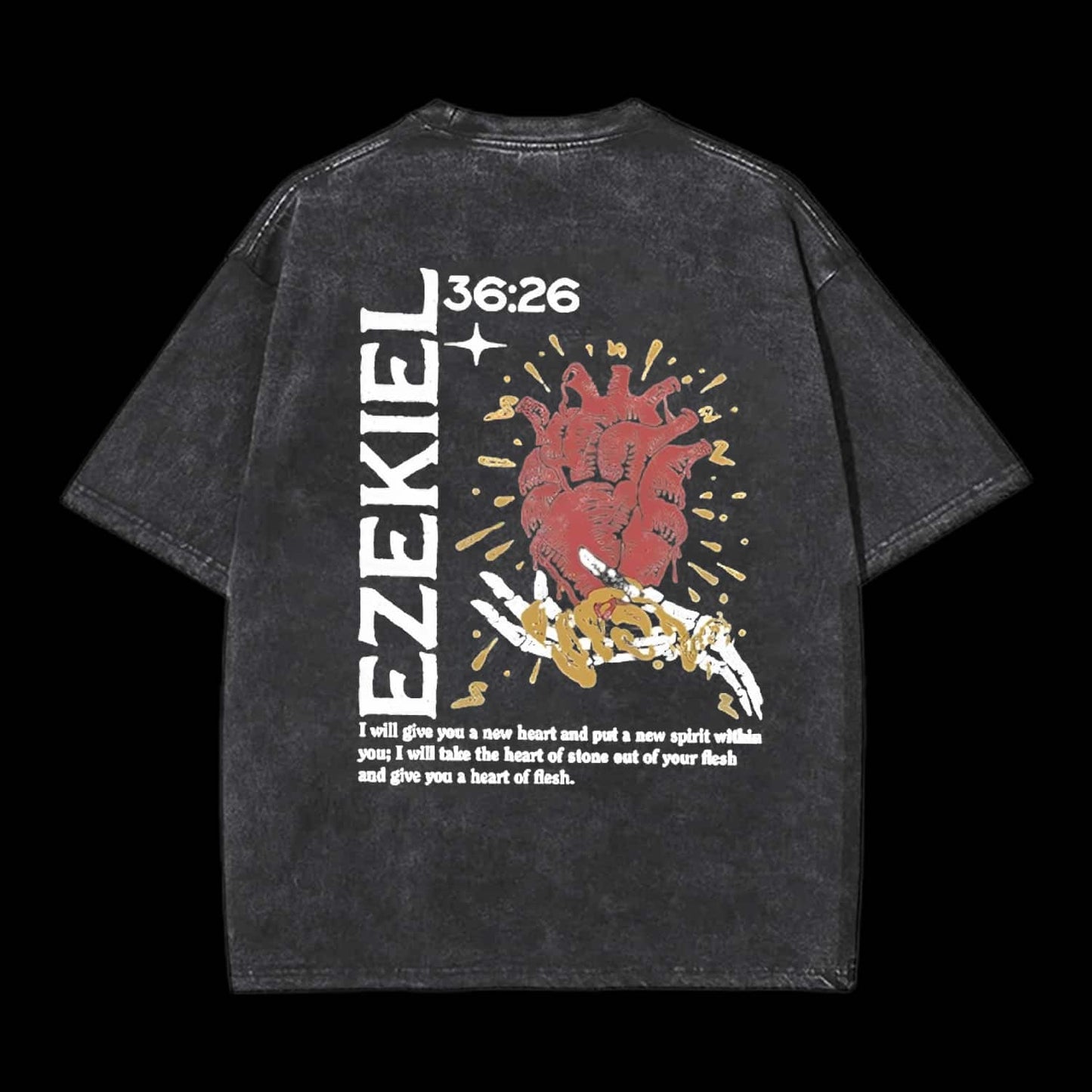 Ezekiel 3626 I Will Give You A New Heart Printed Men's Tee