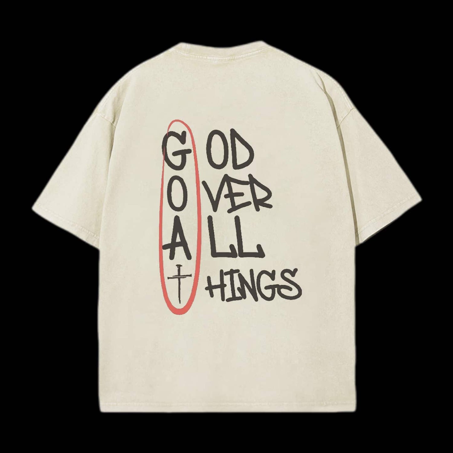 God Over All Things Washed Distressed Tee