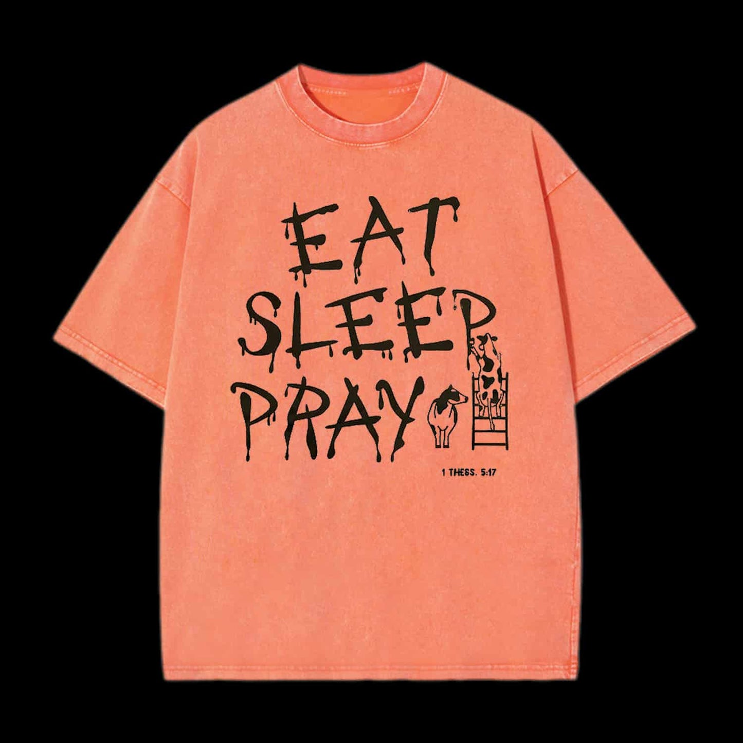 EAT SLEEP AND PRAY CHRISTIAN TEE