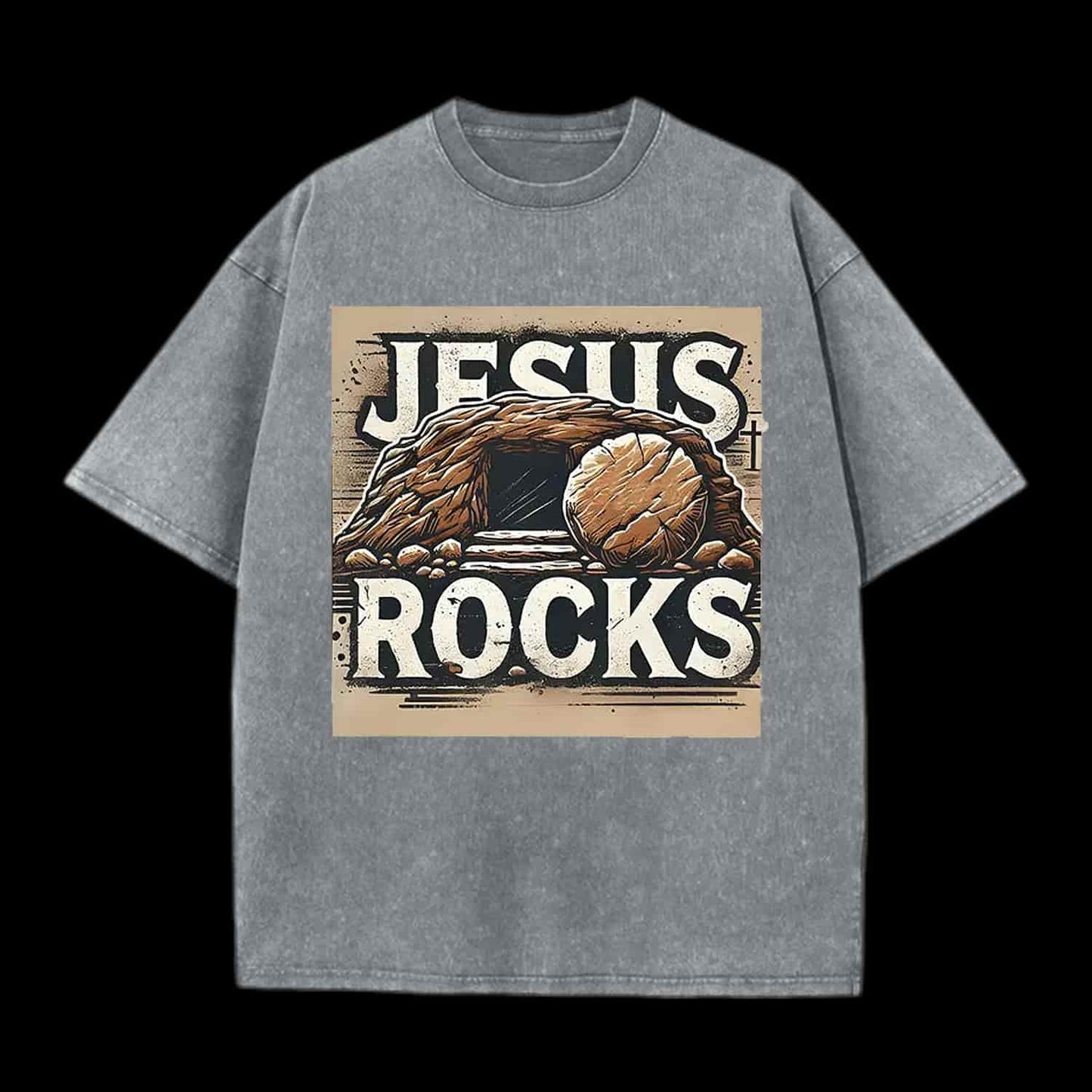 JESUS ROCKS CHRISTIAN TEE