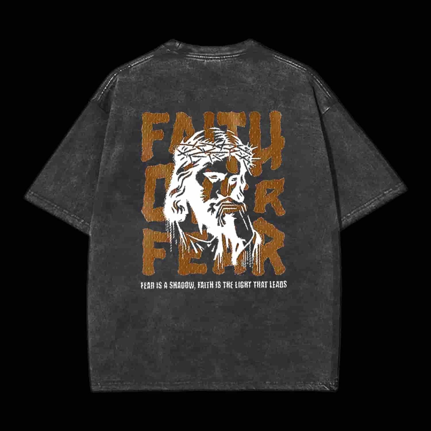 Faith Over Fear White Christian Tee