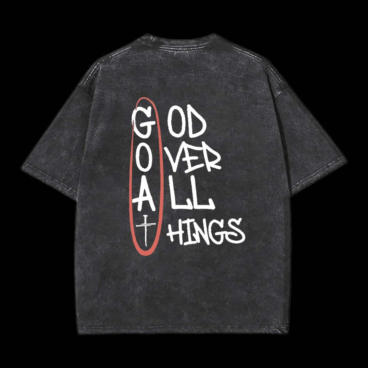 God Over All Things Washed Distressed Tee