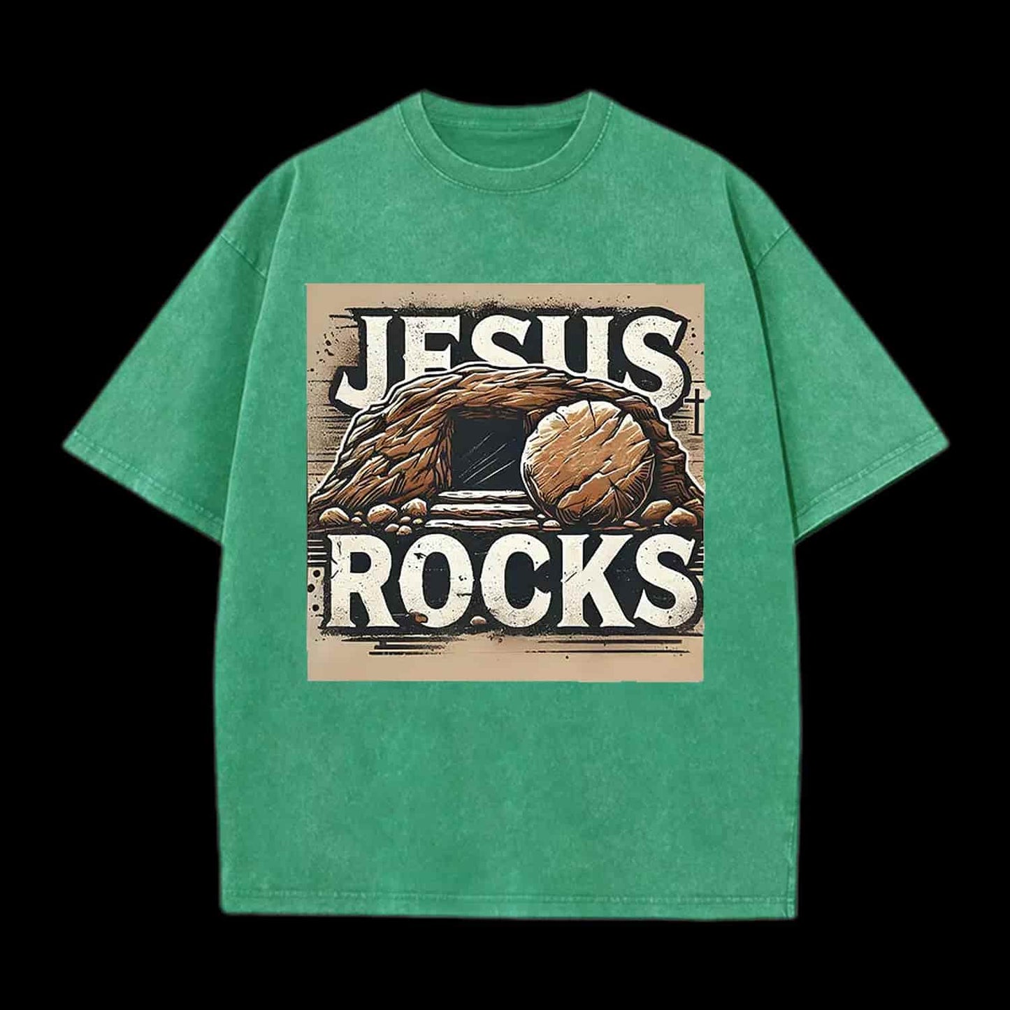 JESUS ROCKS CHRISTIAN TEE