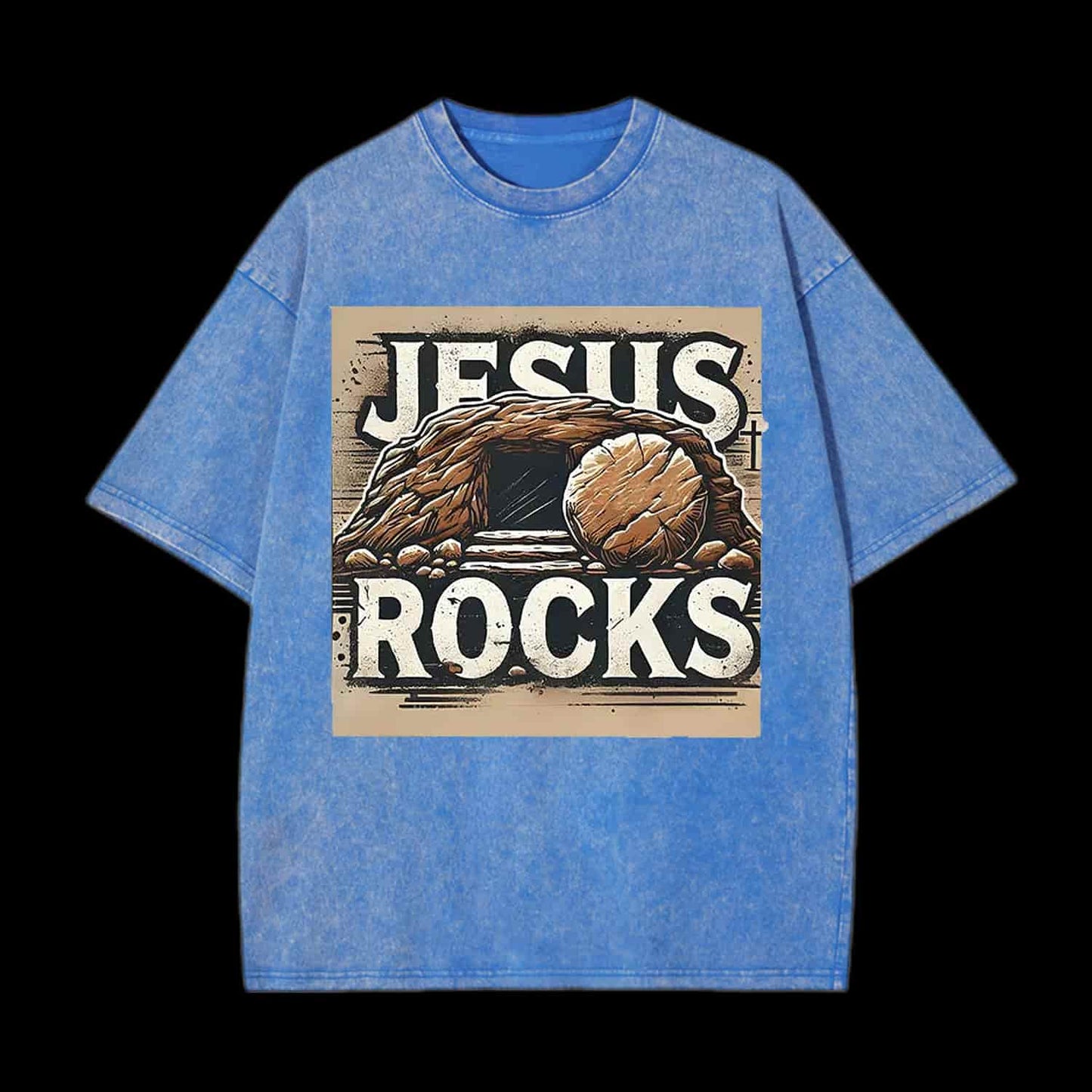 JESUS ROCKS CHRISTIAN TEE