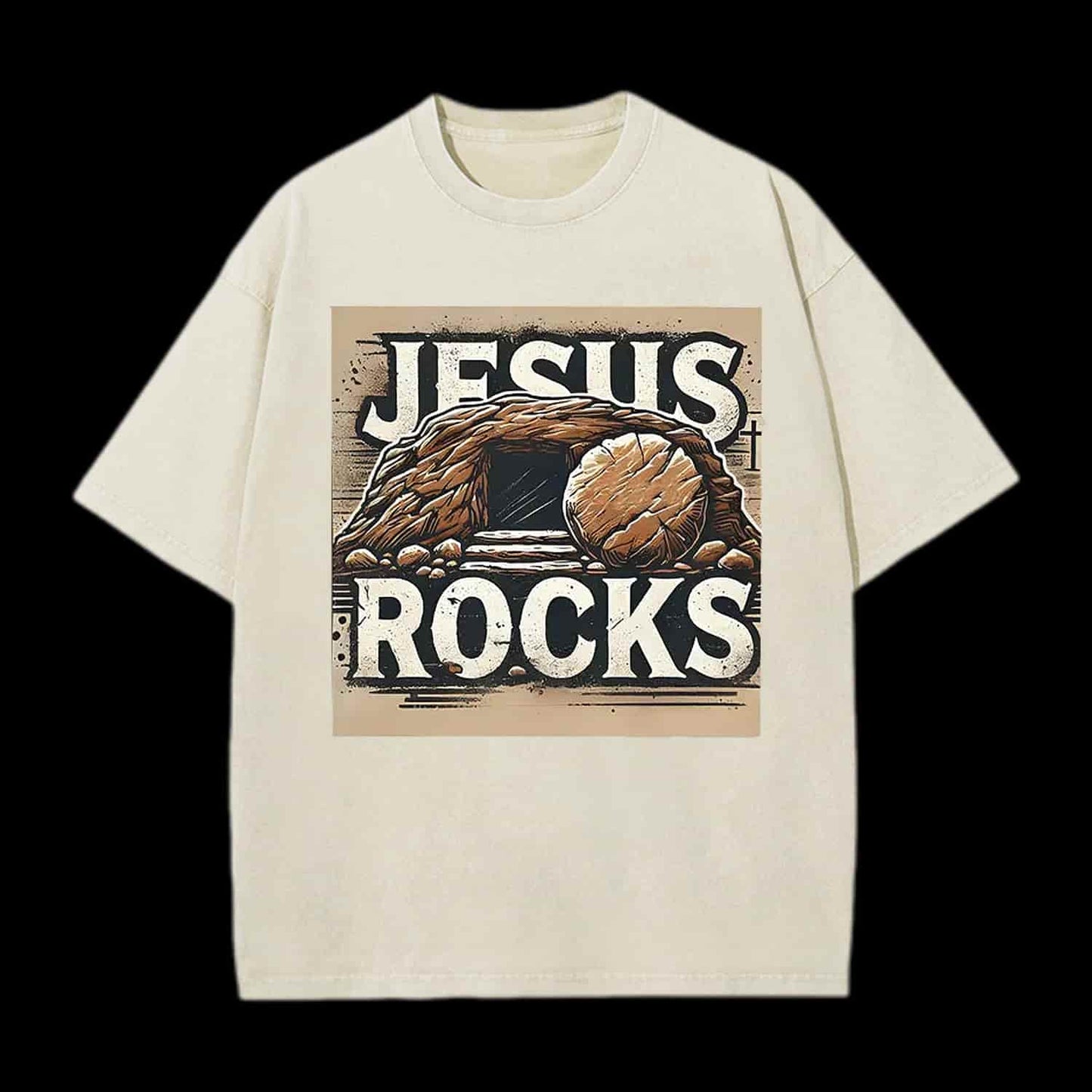 JESUS ROCKS CHRISTIAN TEE