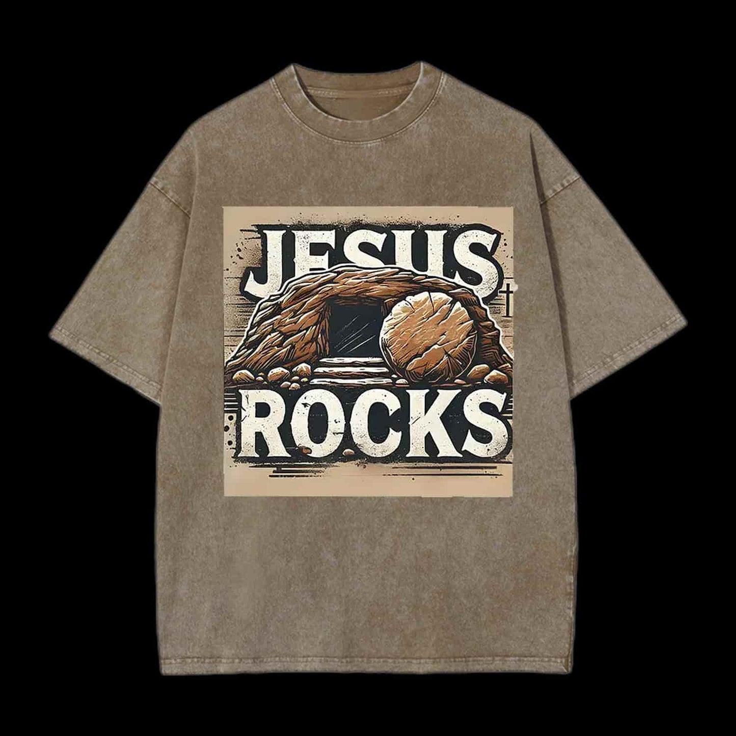 JESUS ROCKS CHRISTIAN TEE