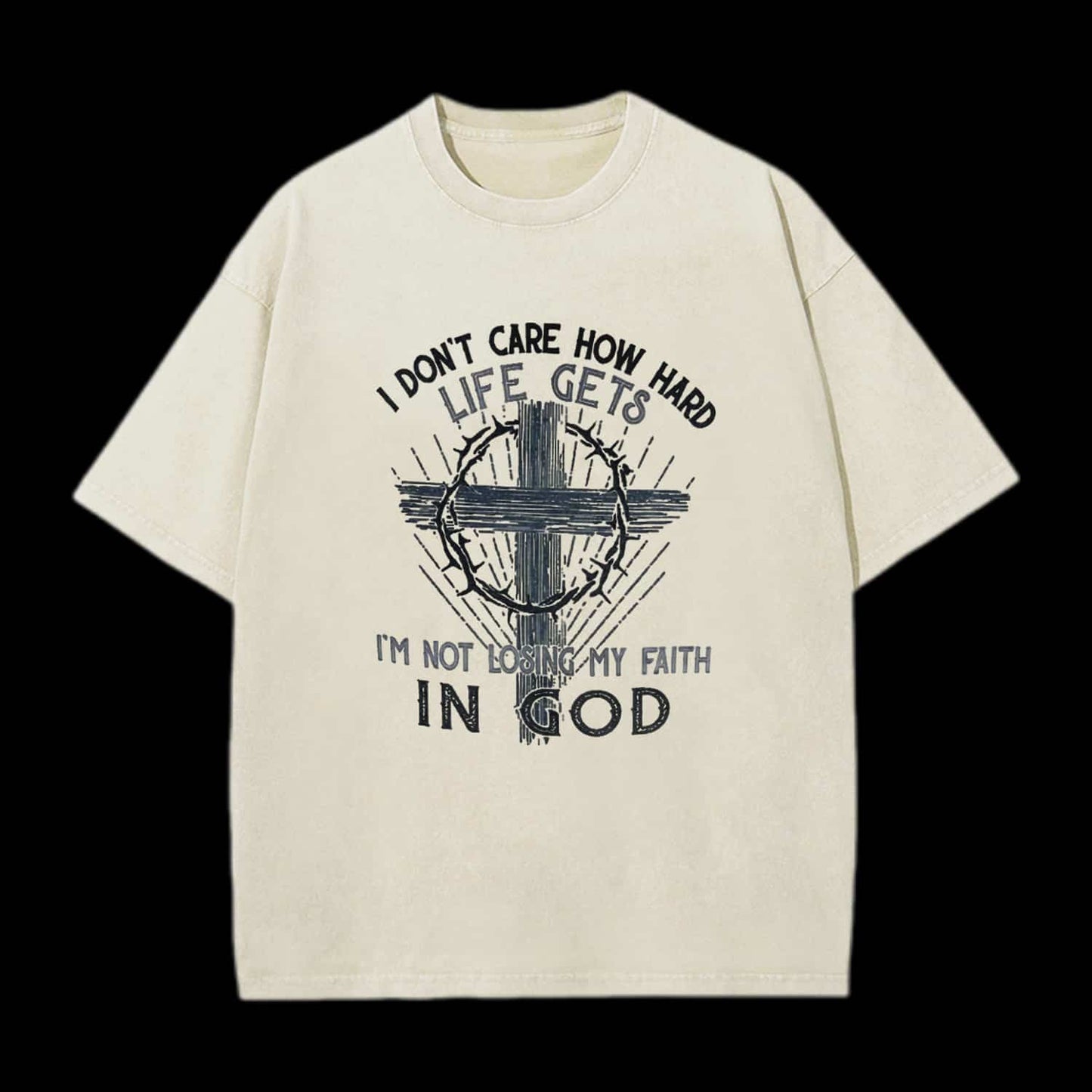 I Don't Care How Hard Life Gets Printed Men's T-shirt