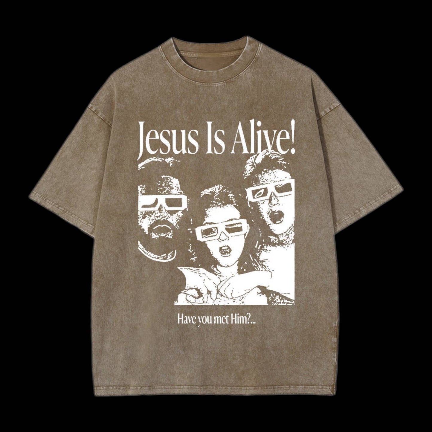 Jesus Is Alive Christian Washed T-Shirt