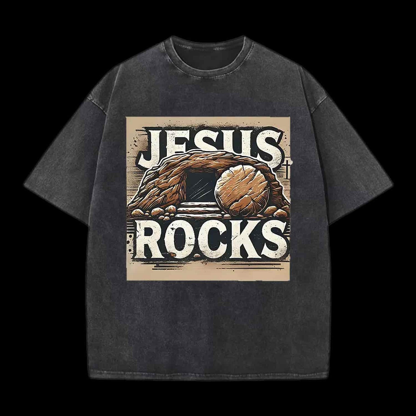 JESUS ROCKS CHRISTIAN TEE