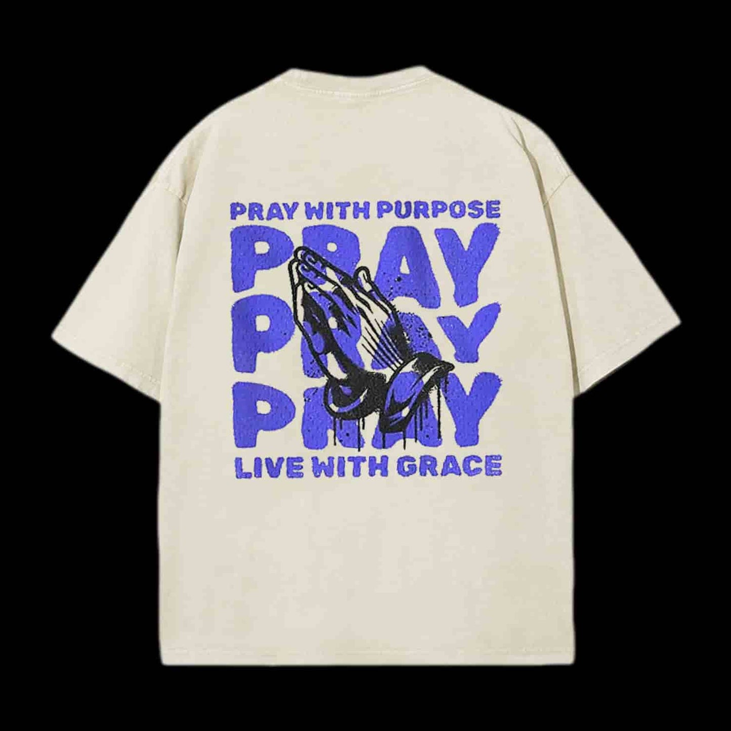 Pray With Purpose White Christian Tee