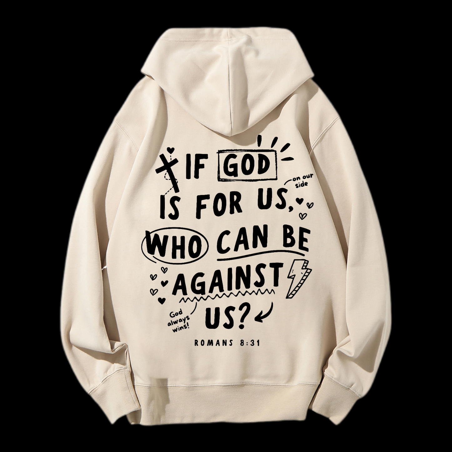 If God Is For Us Drawstring Hoodie