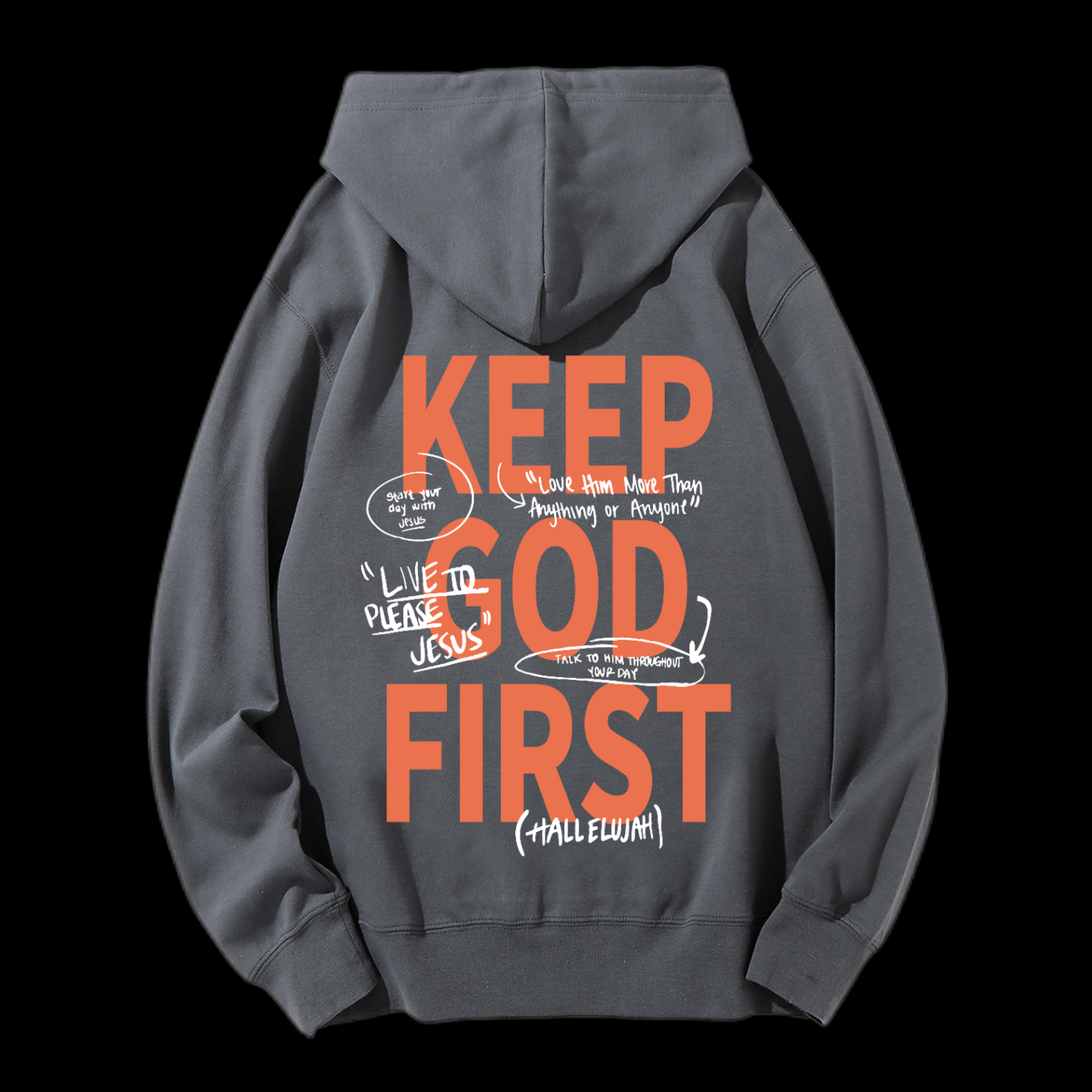 Keep God First Drawstring Hoodie