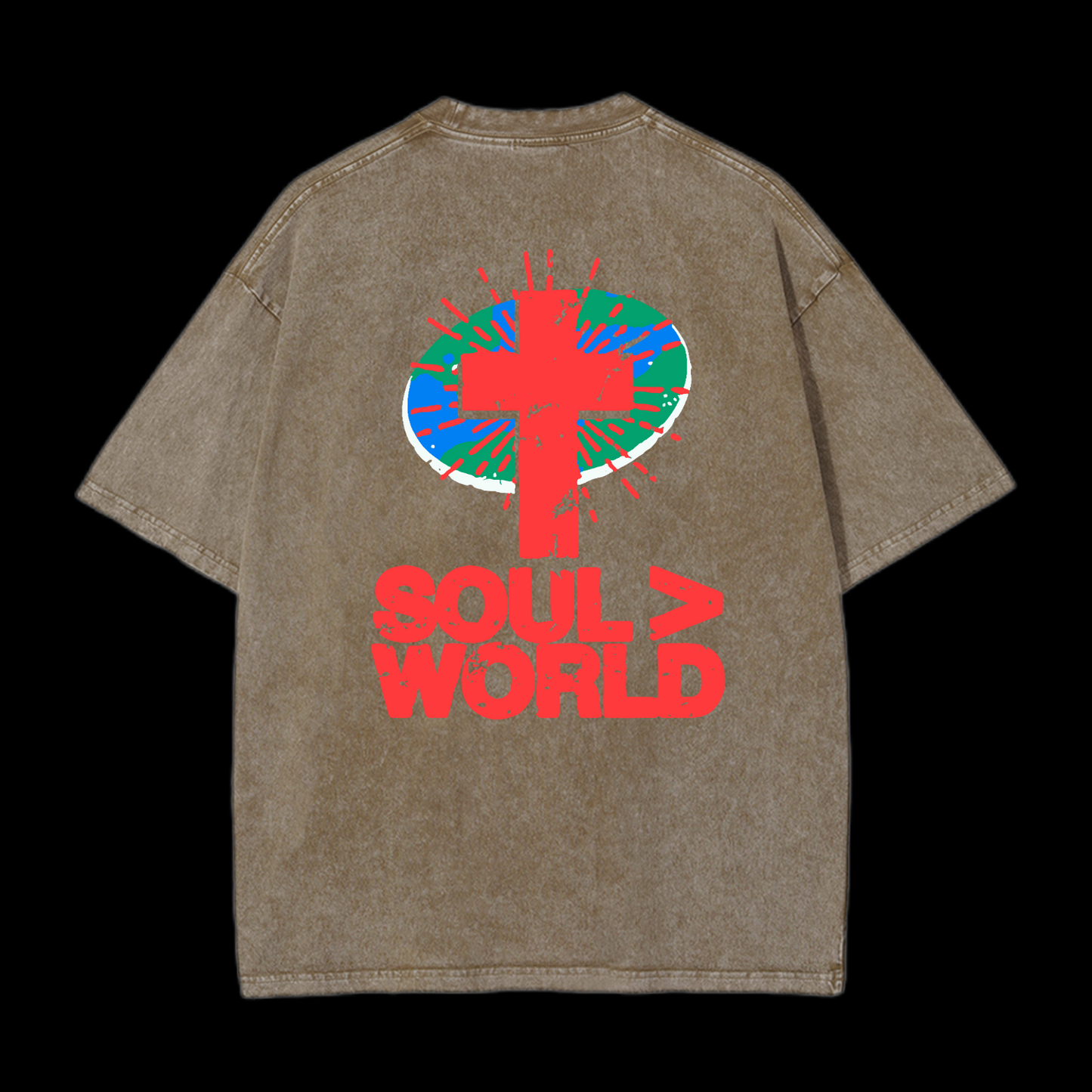 Soul Is Greater Than World Washed T-Shirt
