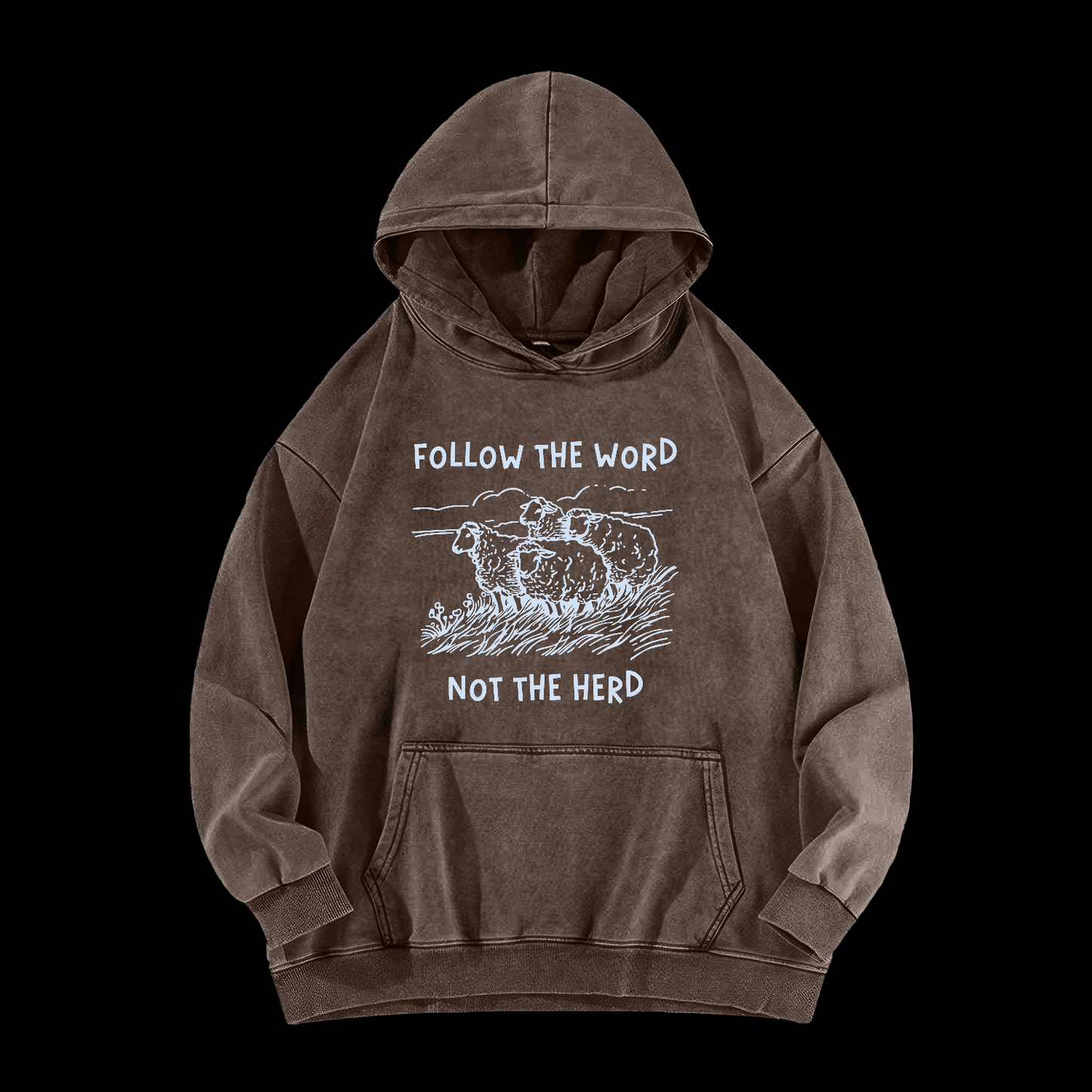 Follow The Word Not The Herd Washed Hoodie