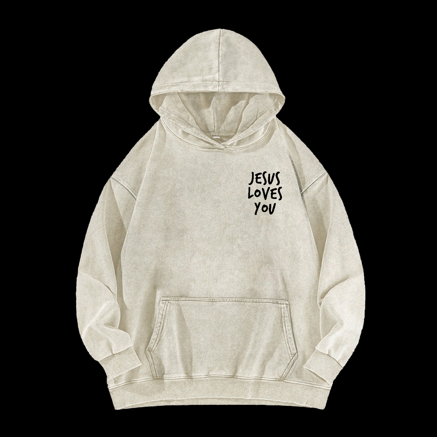 Jesus Loves You Washed Hoodie