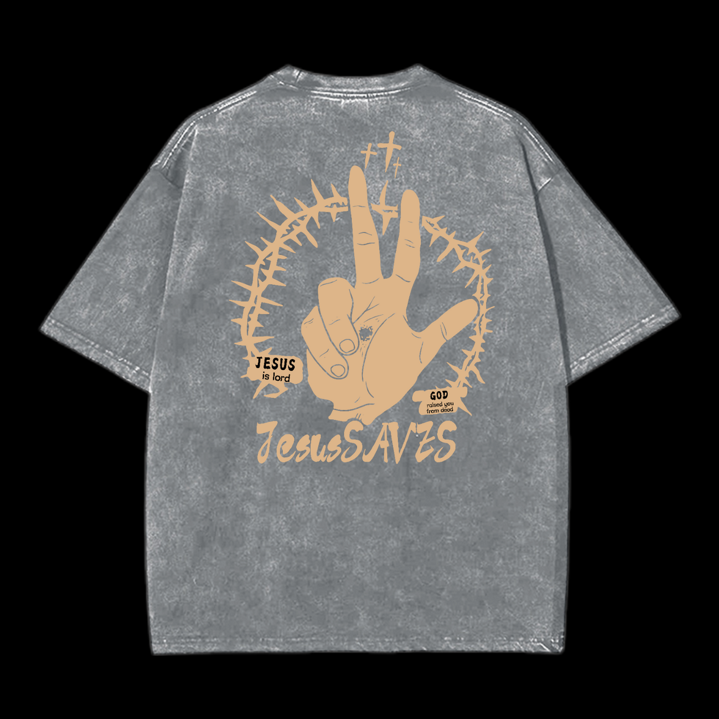 Jesus Saves Washed T-Shirt