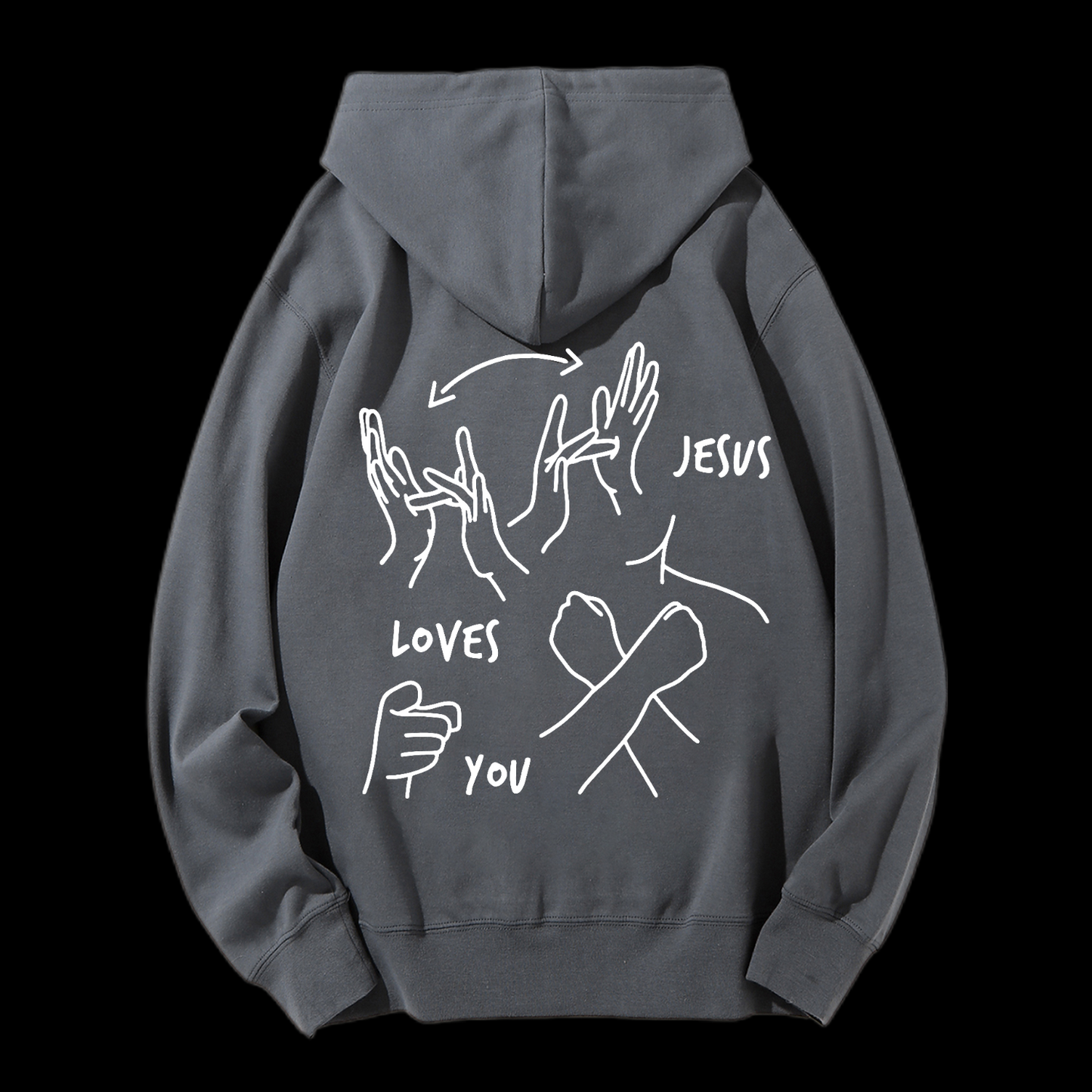 Jesus Loves You Drawstring Hoodie