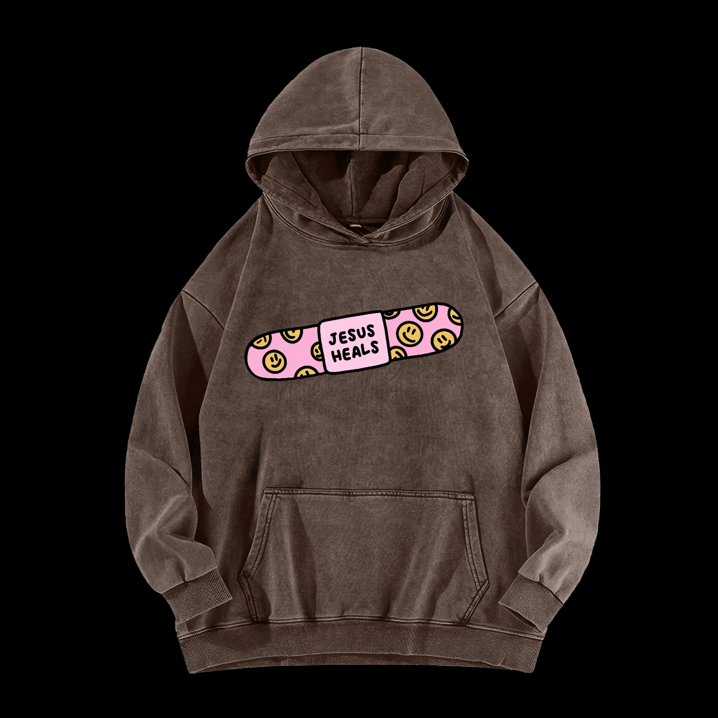 Jesus Heals Washed Hoodie
