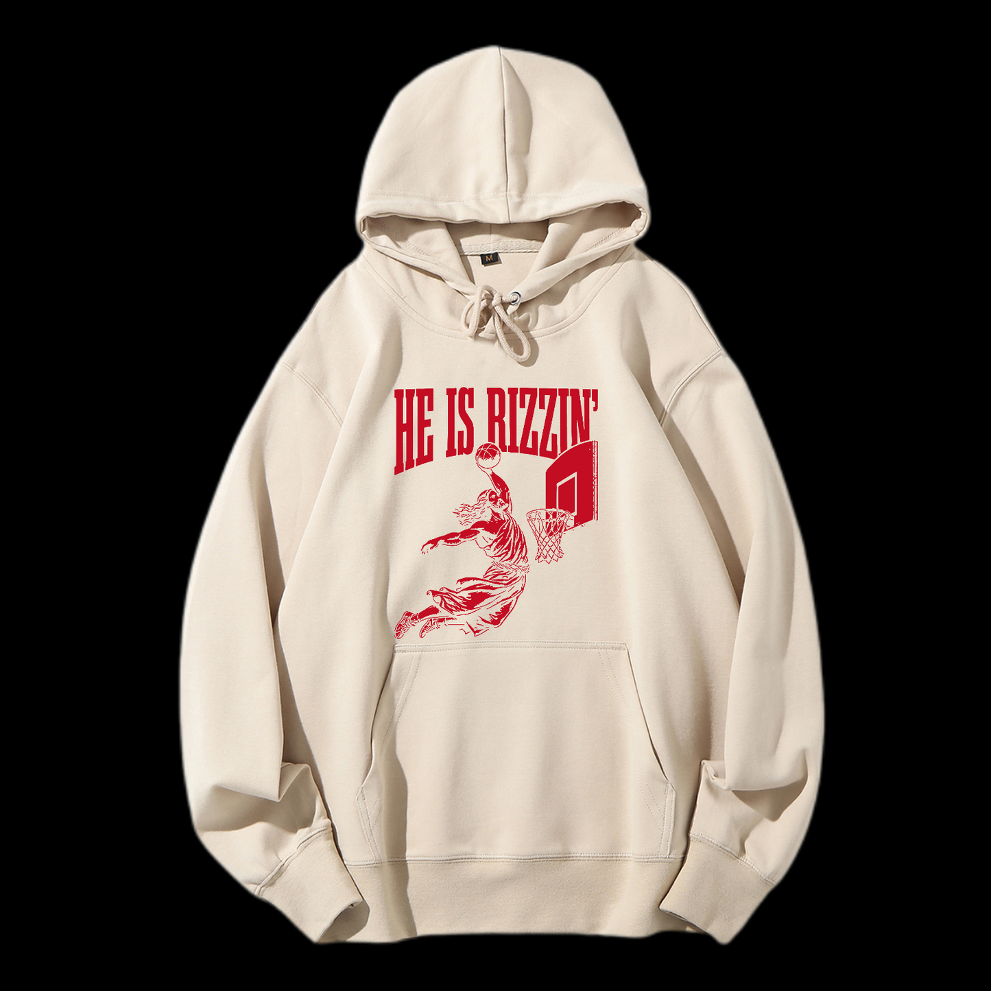 He Is Rizzin' Drawstring Hoodie