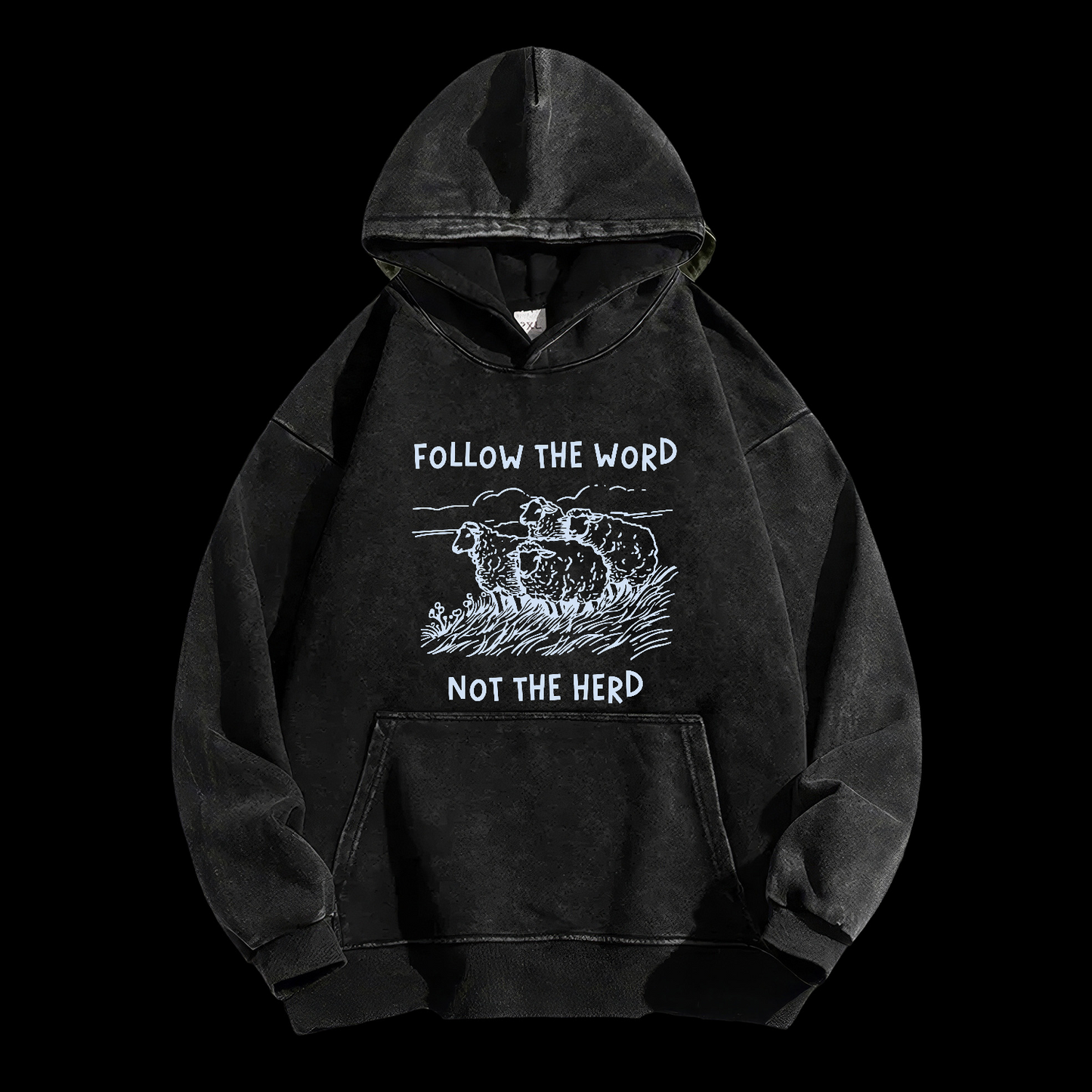 Follow The Word Not The Herd Washed Hoodie