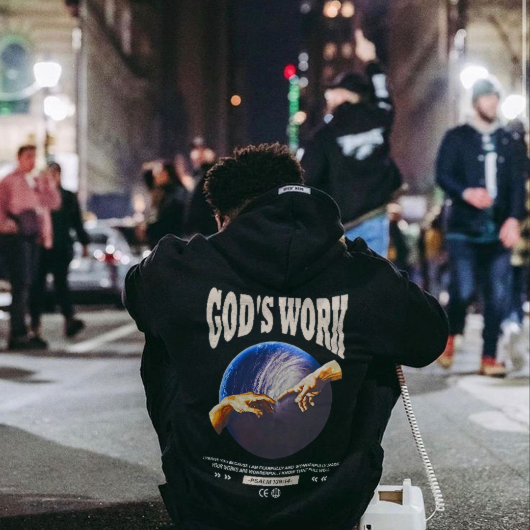 God's Work Psalm 139:14 Drawstring Hoodie