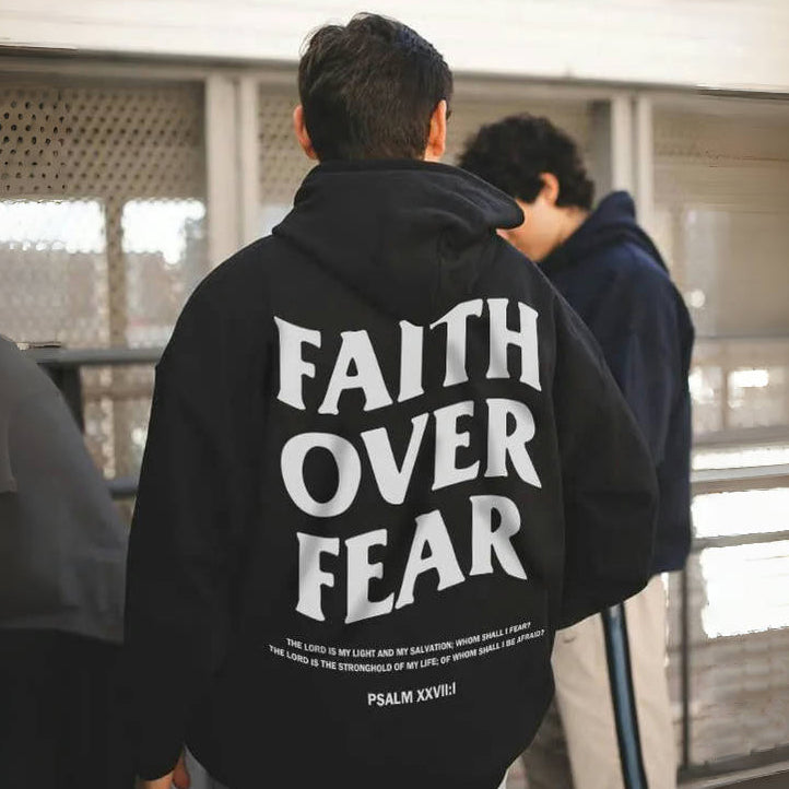 Faith Over Fear Drawstring Hoodie