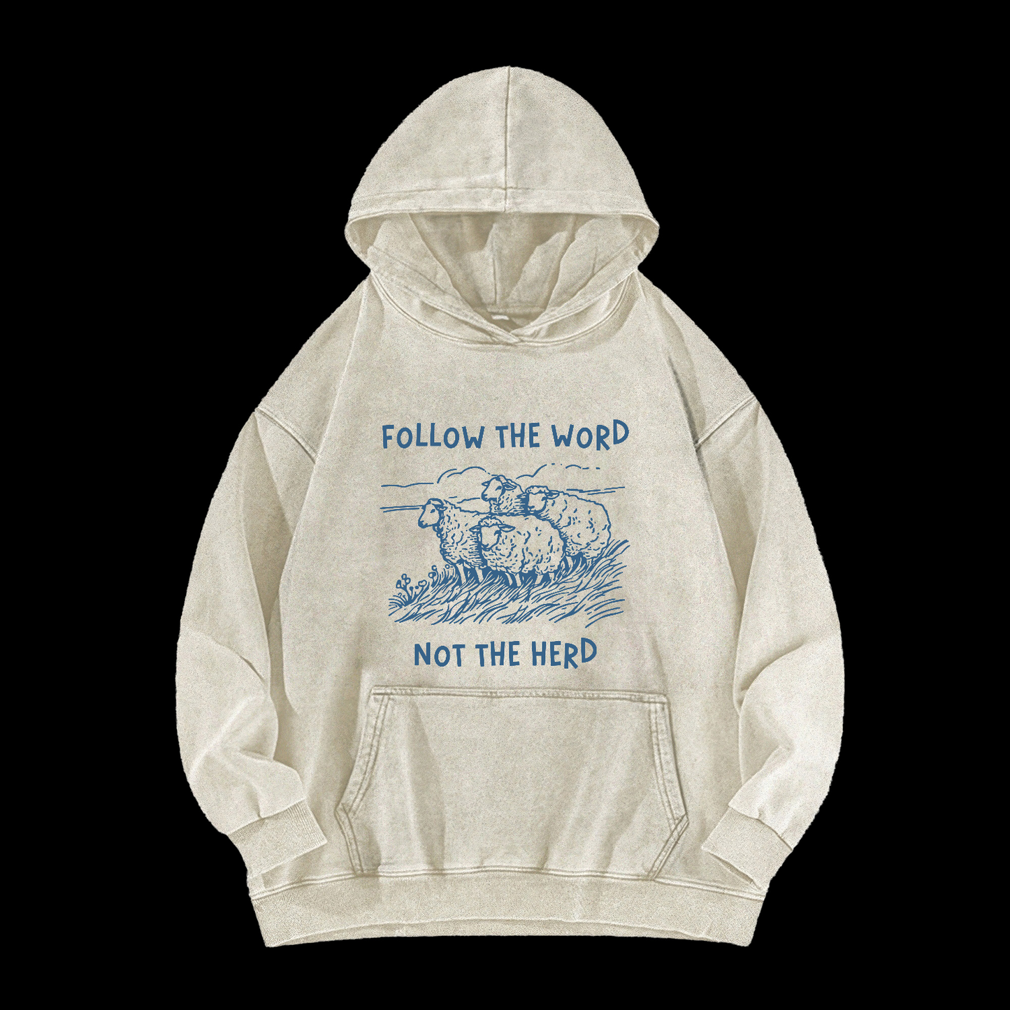 Follow The Word Not The Herd Washed Hoodie