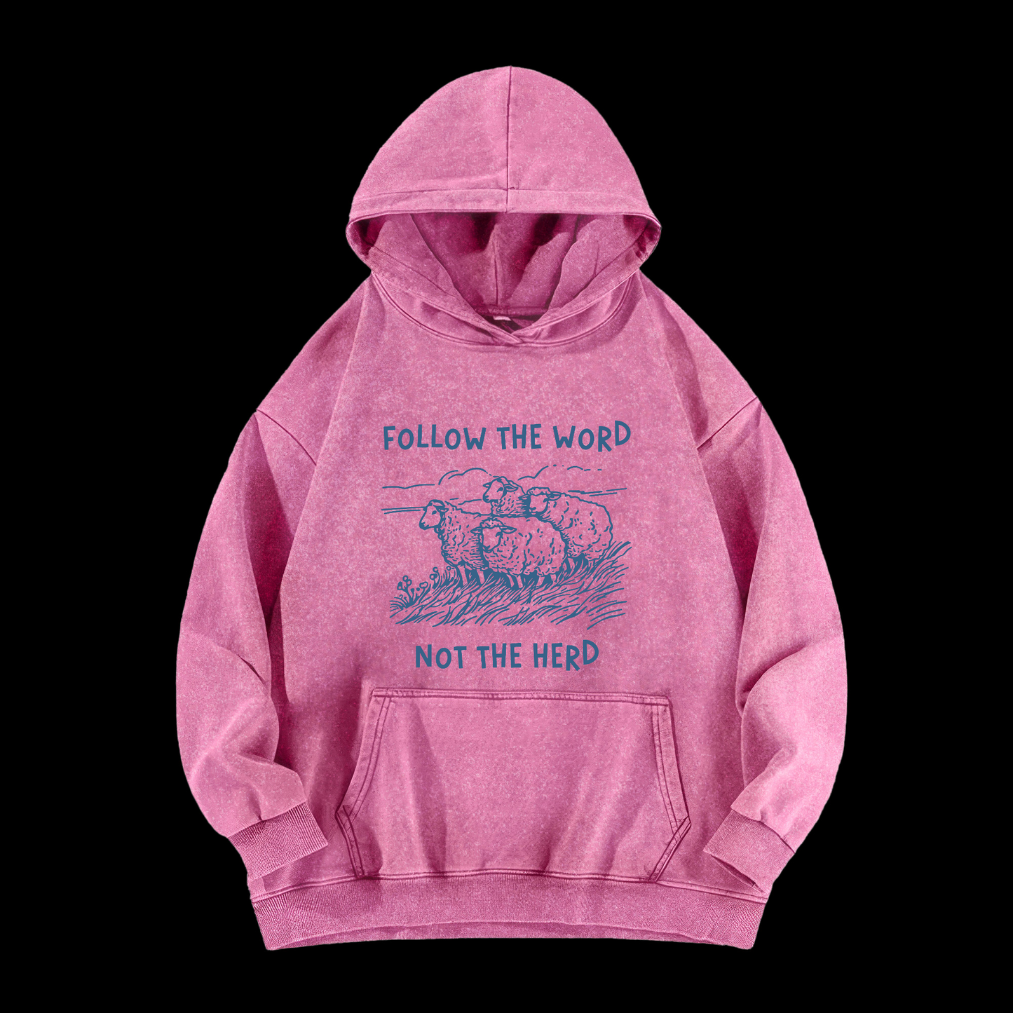 Follow The Word Not The Herd Washed Hoodie