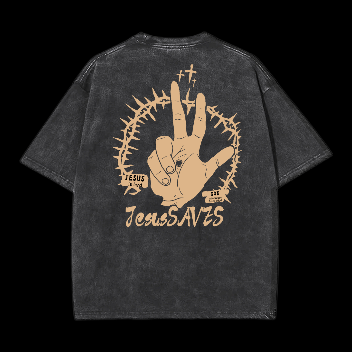 Jesus Saves Washed T-Shirt