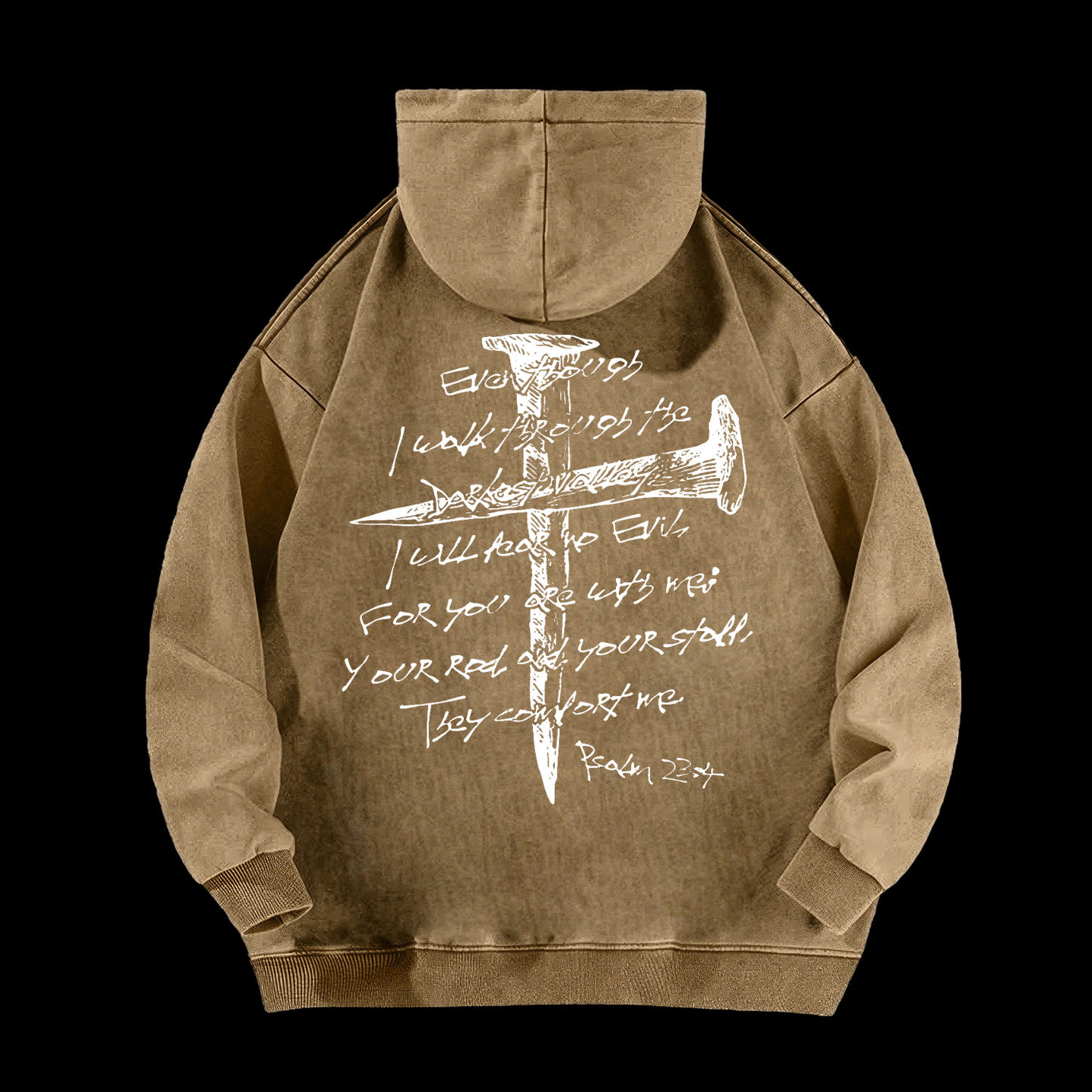 I Will Fear No Evil Washed Hoodie