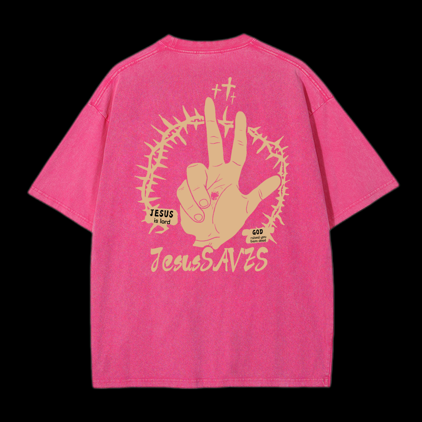 Jesus Saves Washed T-Shirt