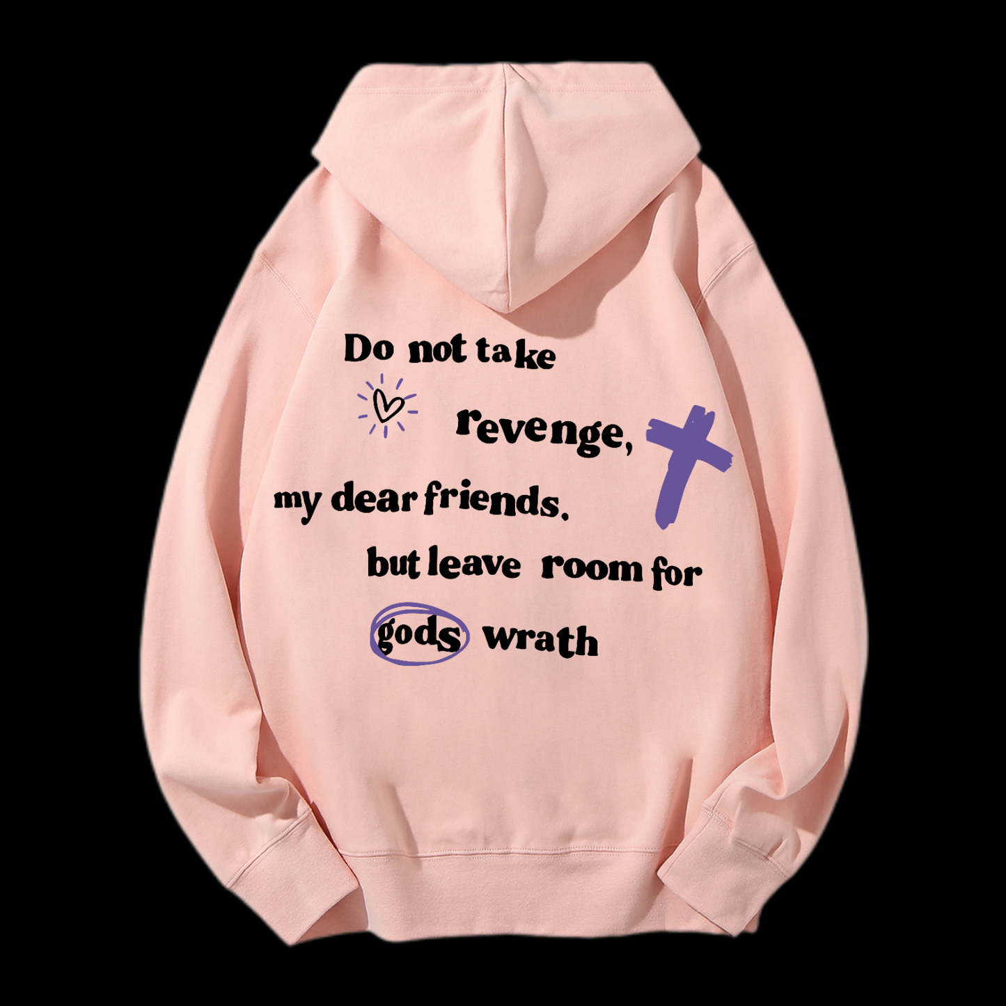 Romans 12:19 Drawstring Hoodie