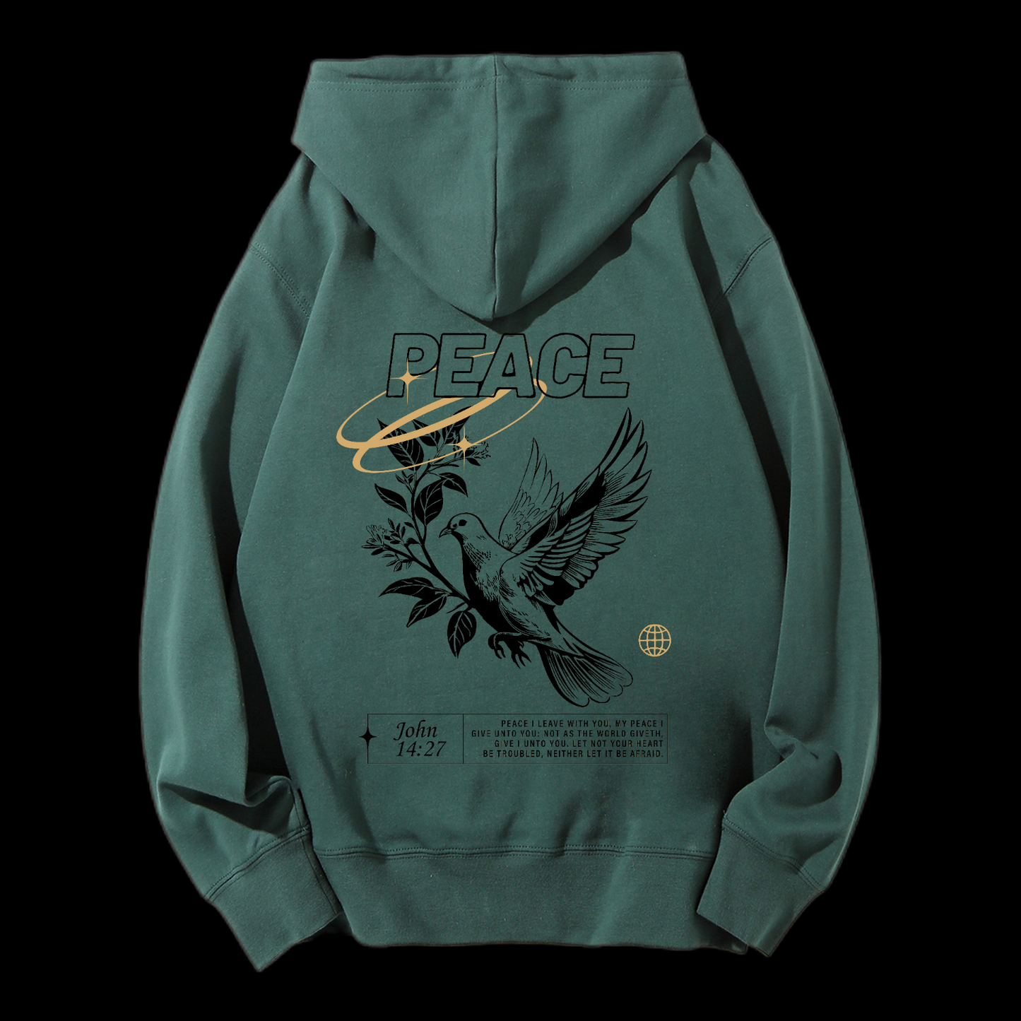 Peace Drawstring Hoodie