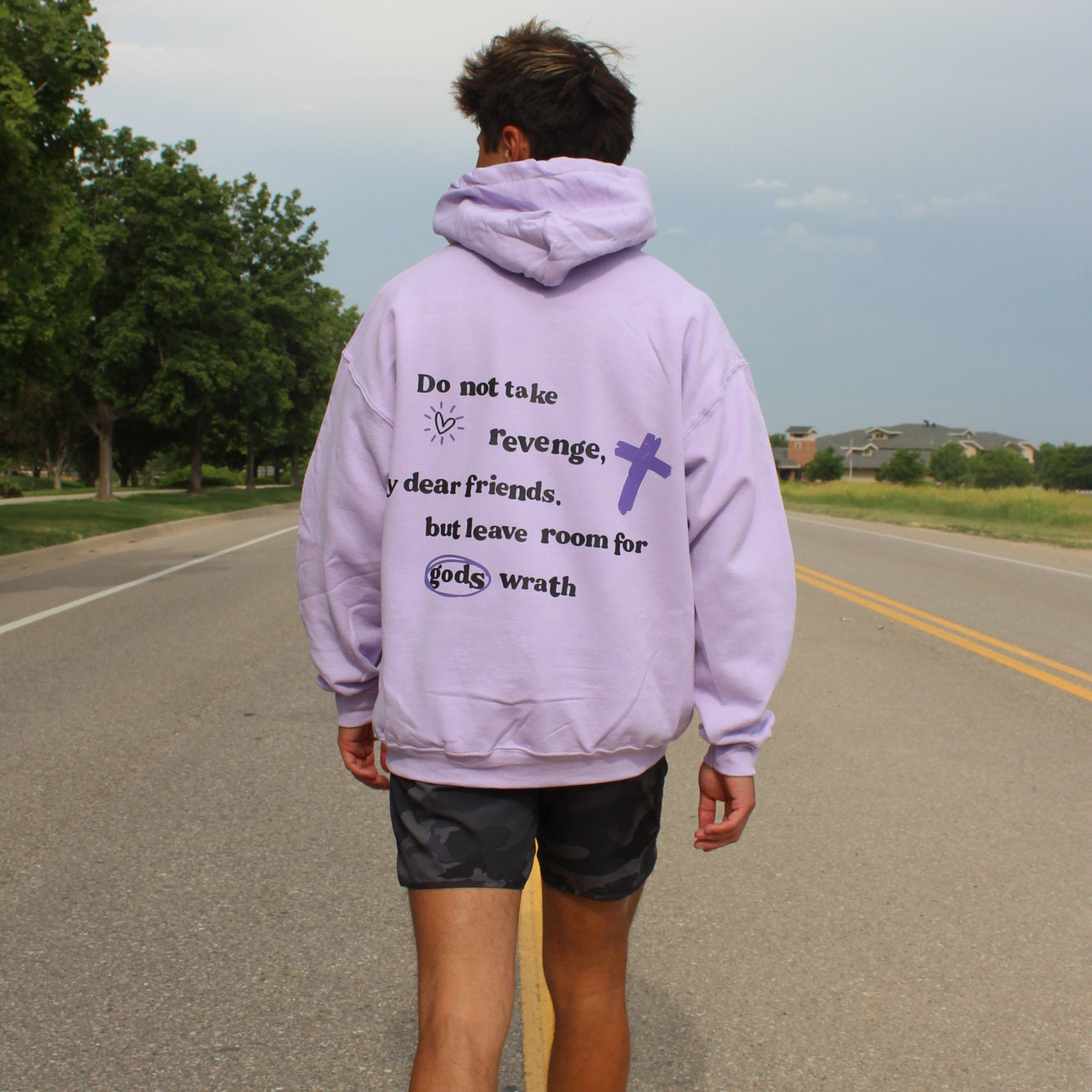 Romans 12:19 Drawstring Hoodie