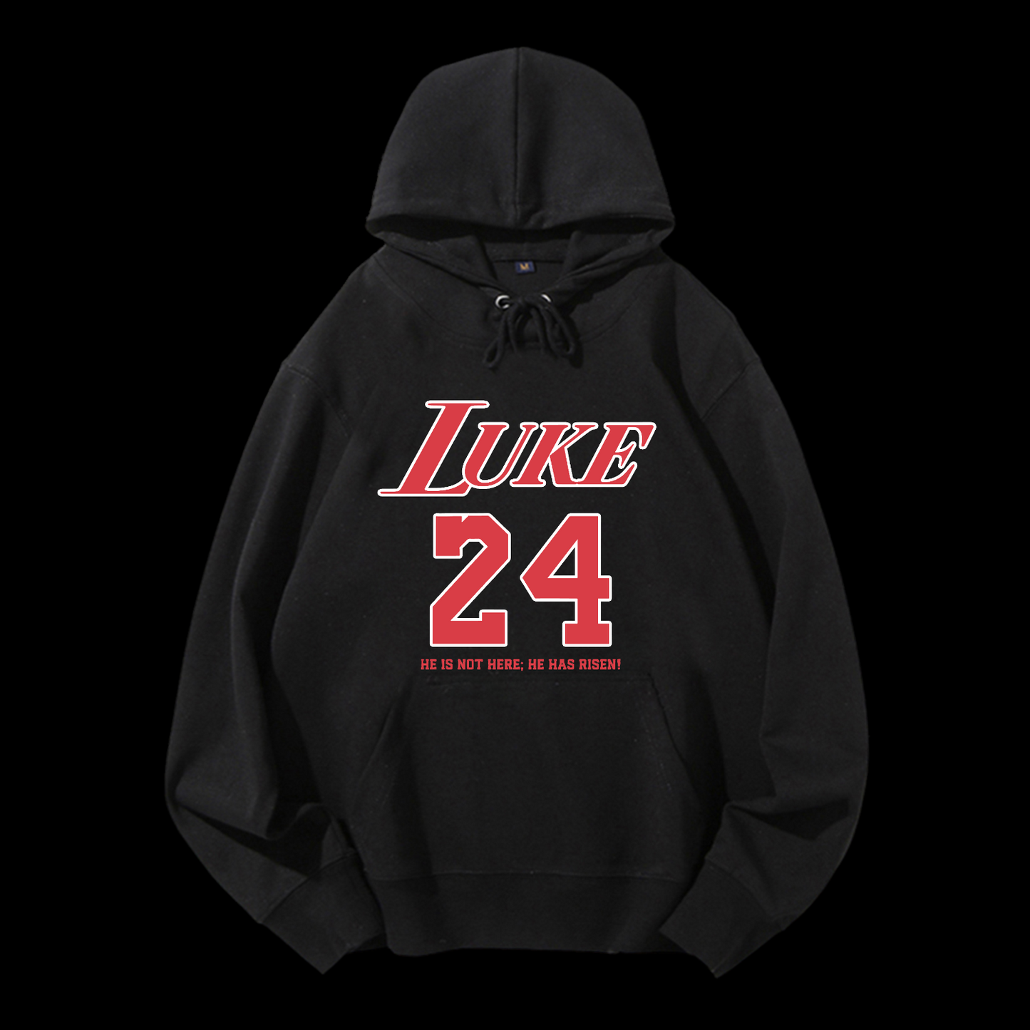 Luke 24 He Has Risen Drawstring Hoodie