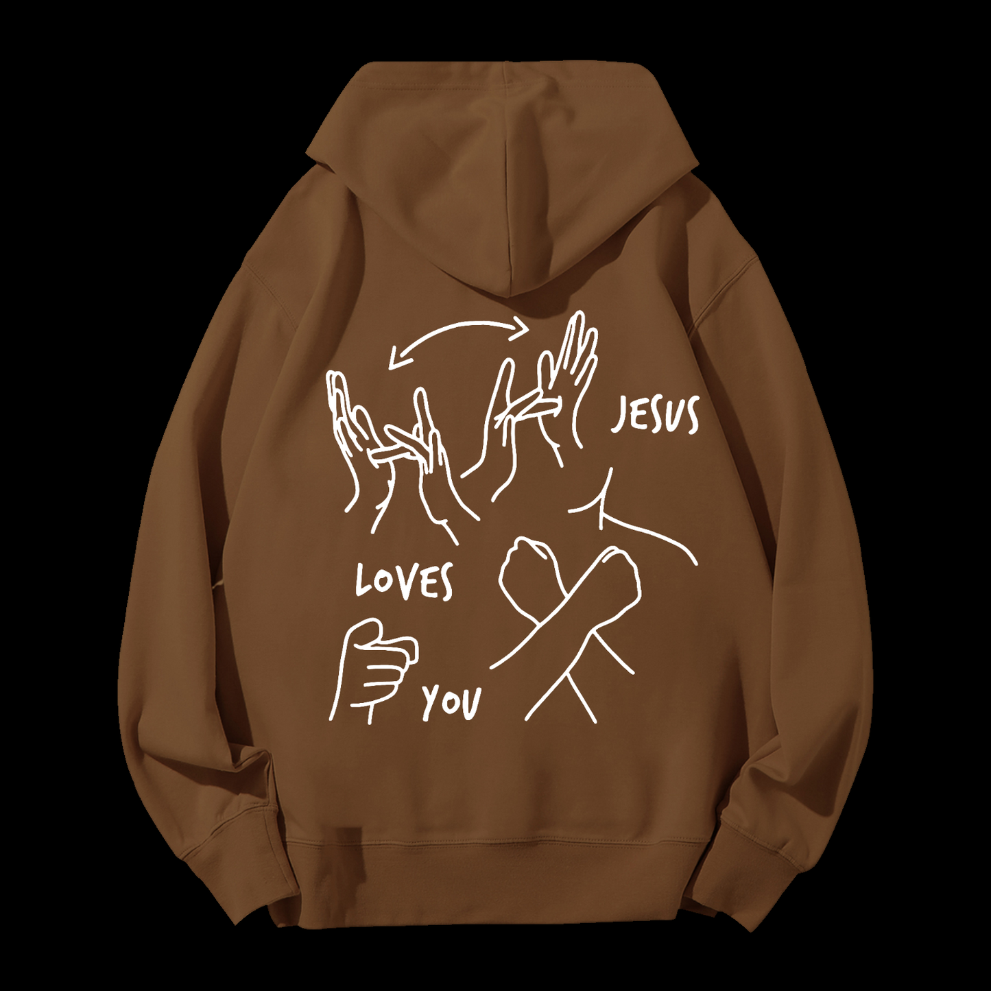 Jesus Loves You Drawstring Hoodie