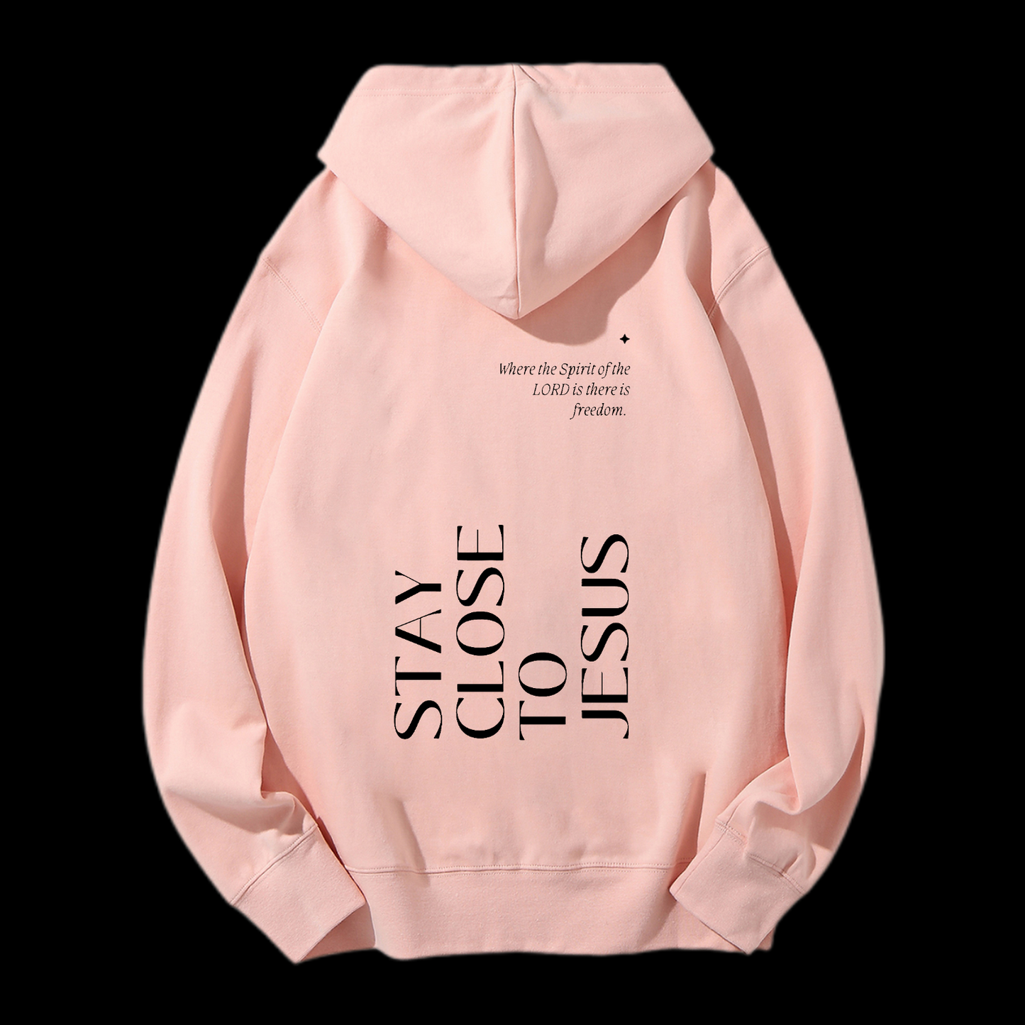 Stay Close To Jesus Drawstring Hoodie