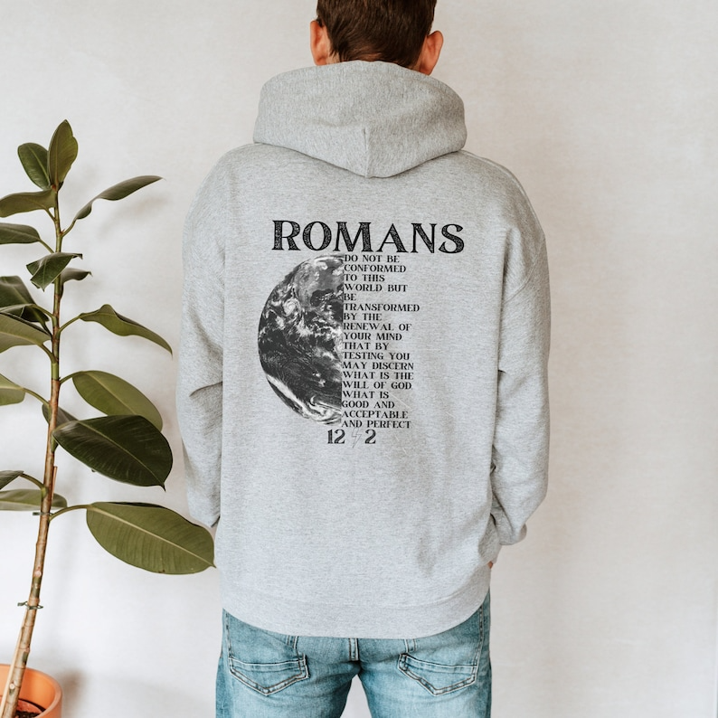 Romans 12:2 Drawstring Hoodie
