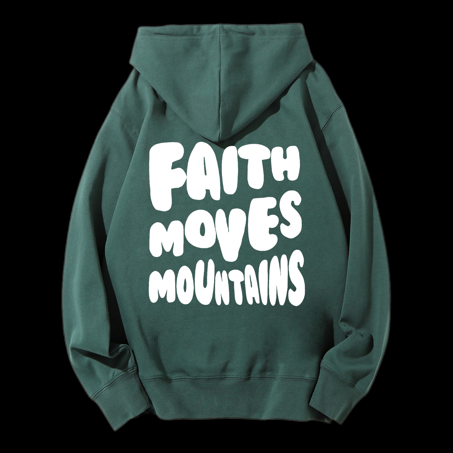 Faith Moves Mountains Drawstring Hoodie