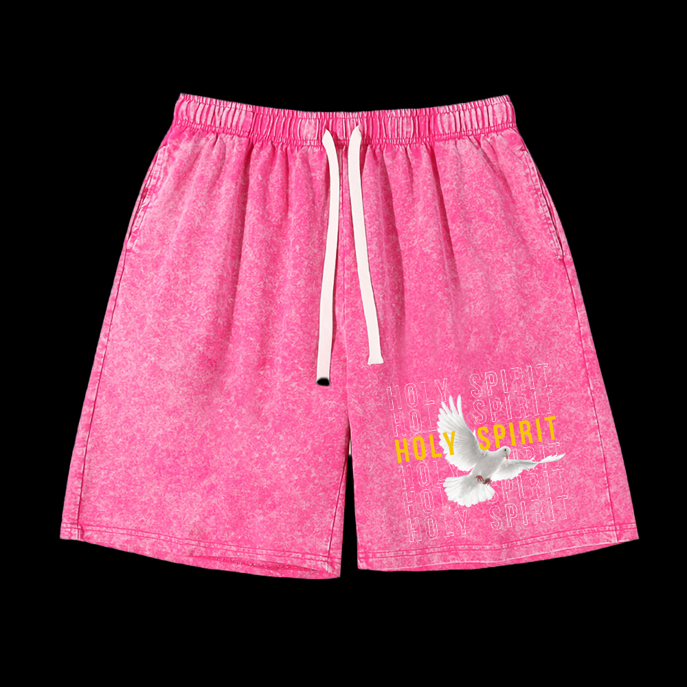 Holy Spirit Dove Washed Shorts