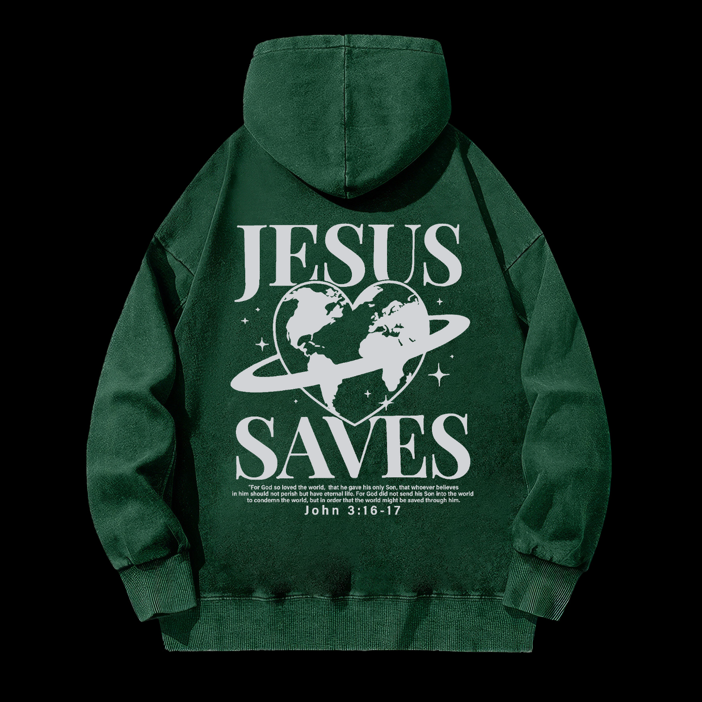 Jesus Saves Washed Hoodie