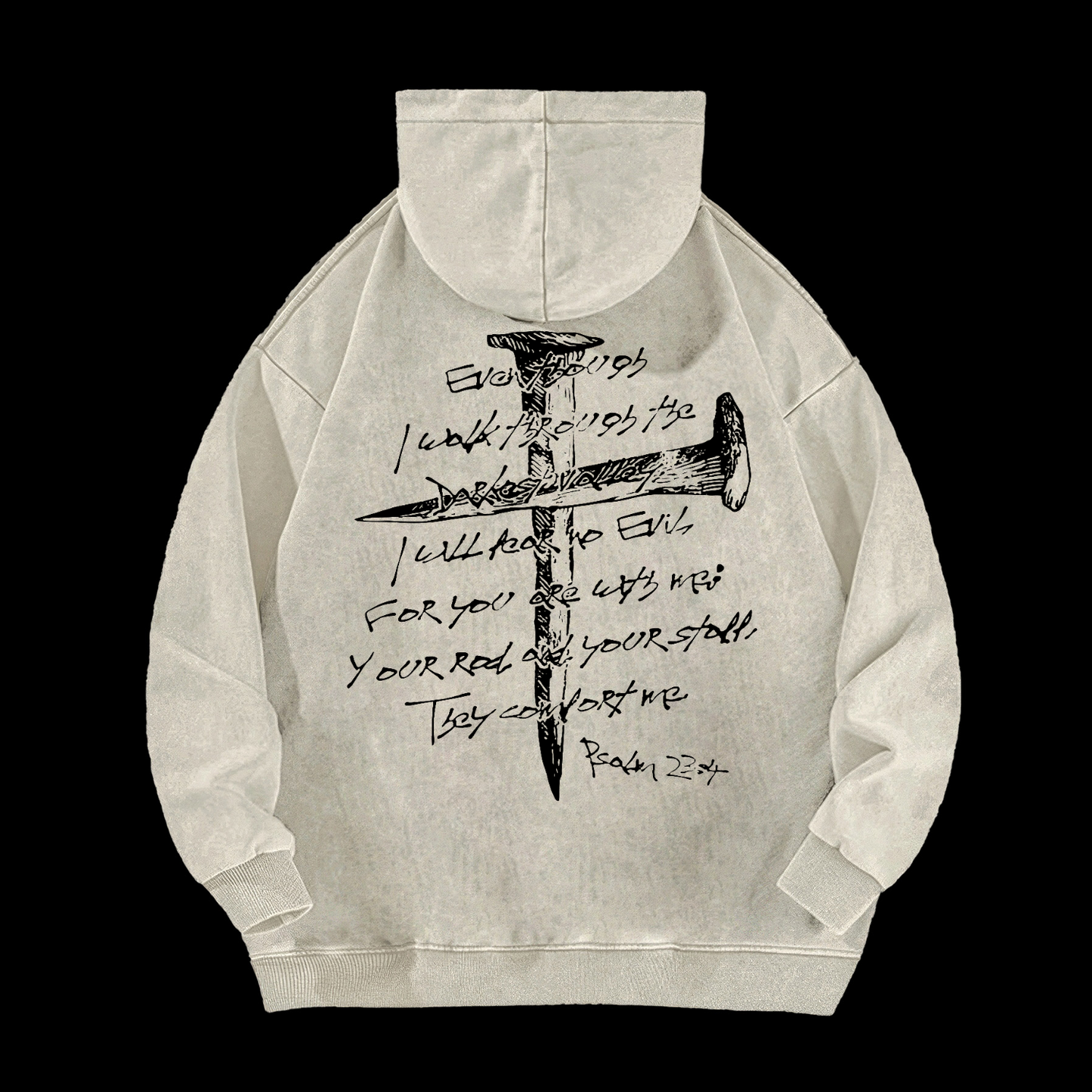 I Will Fear No Evil Washed Hoodie