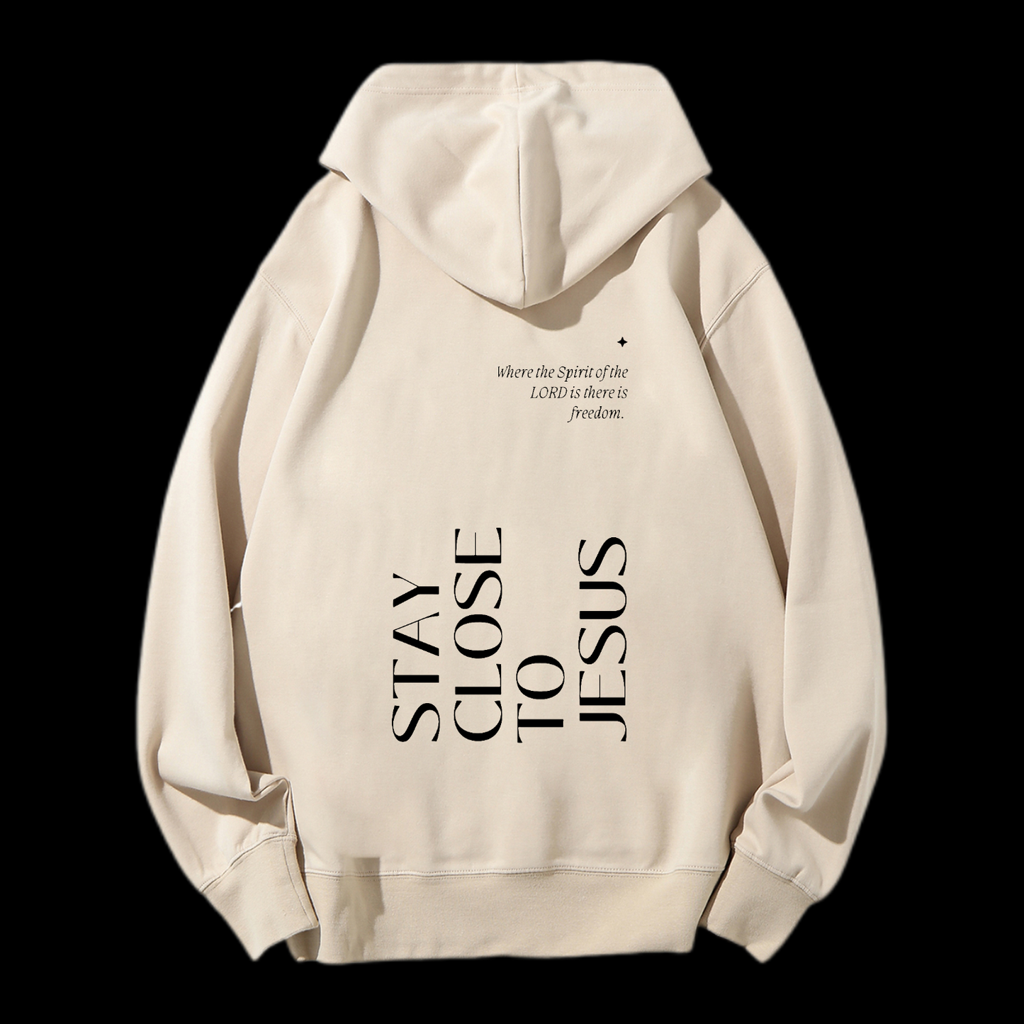 Stay Close To Jesus Drawstring Hoodie