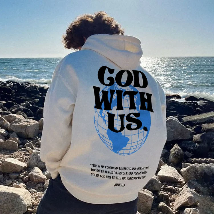 God With Us Drawstring Hoodie