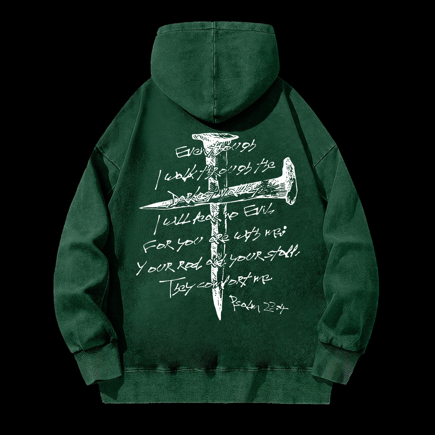 I Will Fear No Evil Washed Hoodie