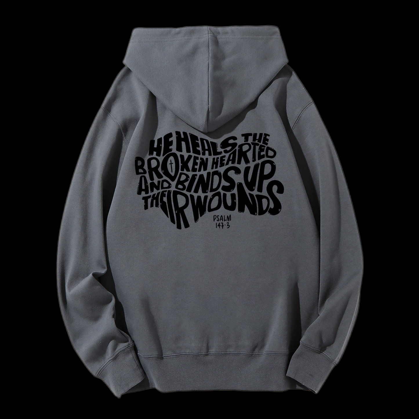 He Heals The Broken Hearted Drawstring Hoodie