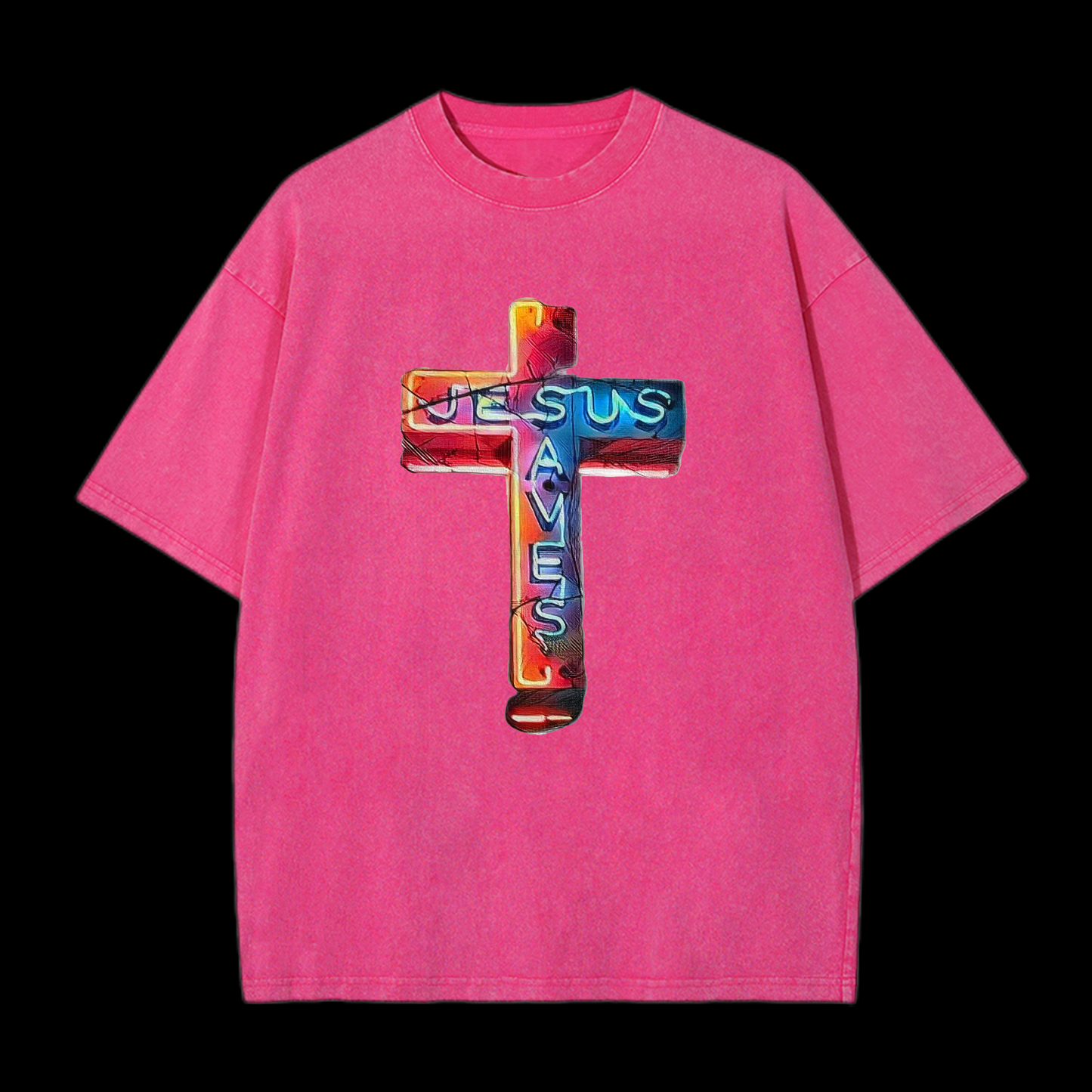 Jesus Saves Washed T-Shirt