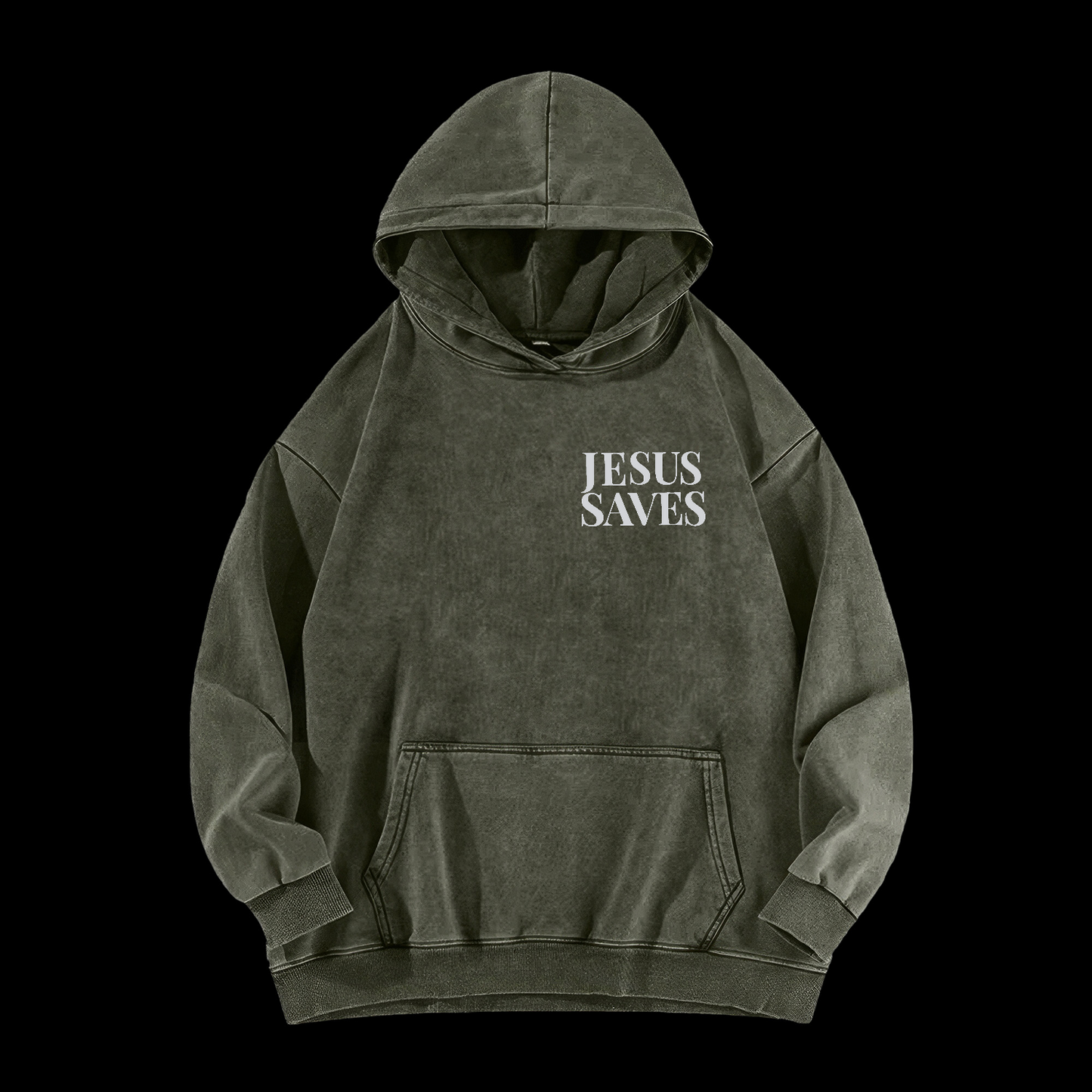 Jesus Saves Washed Hoodie