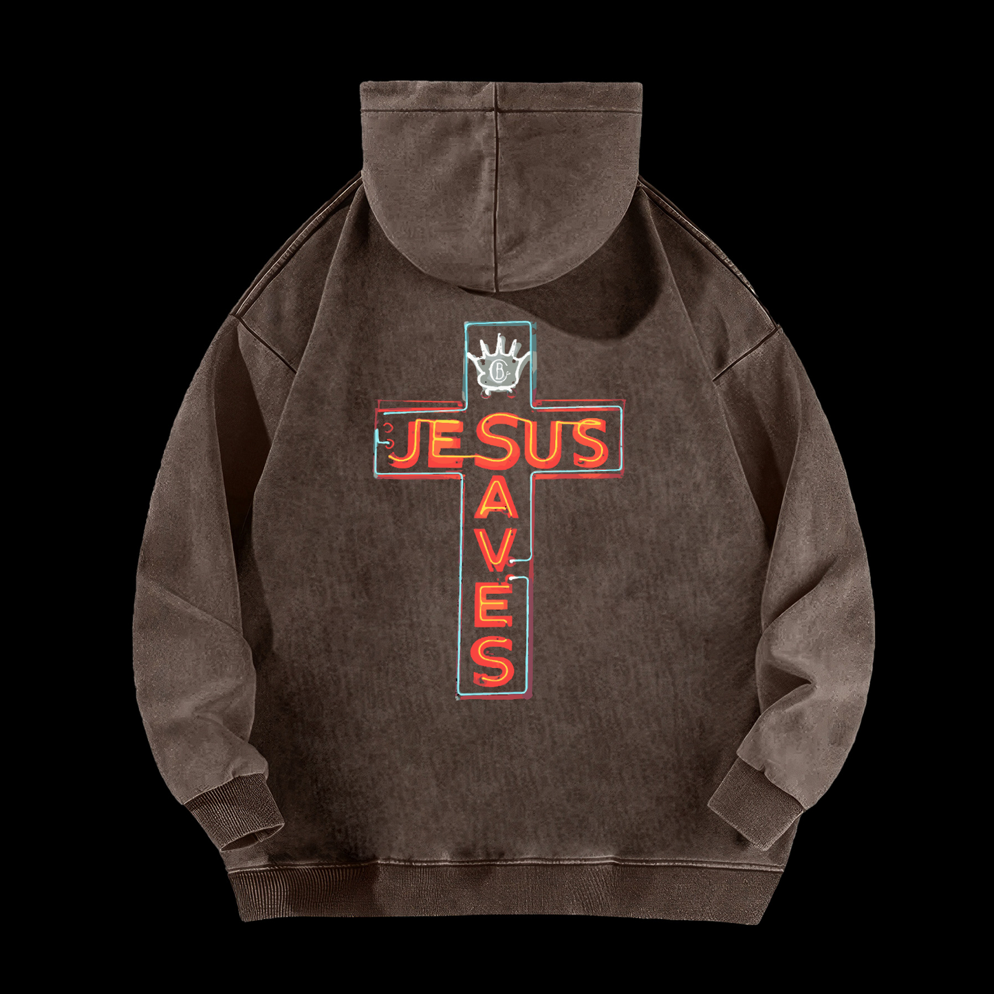 Jesus Saves Washed Hoodie