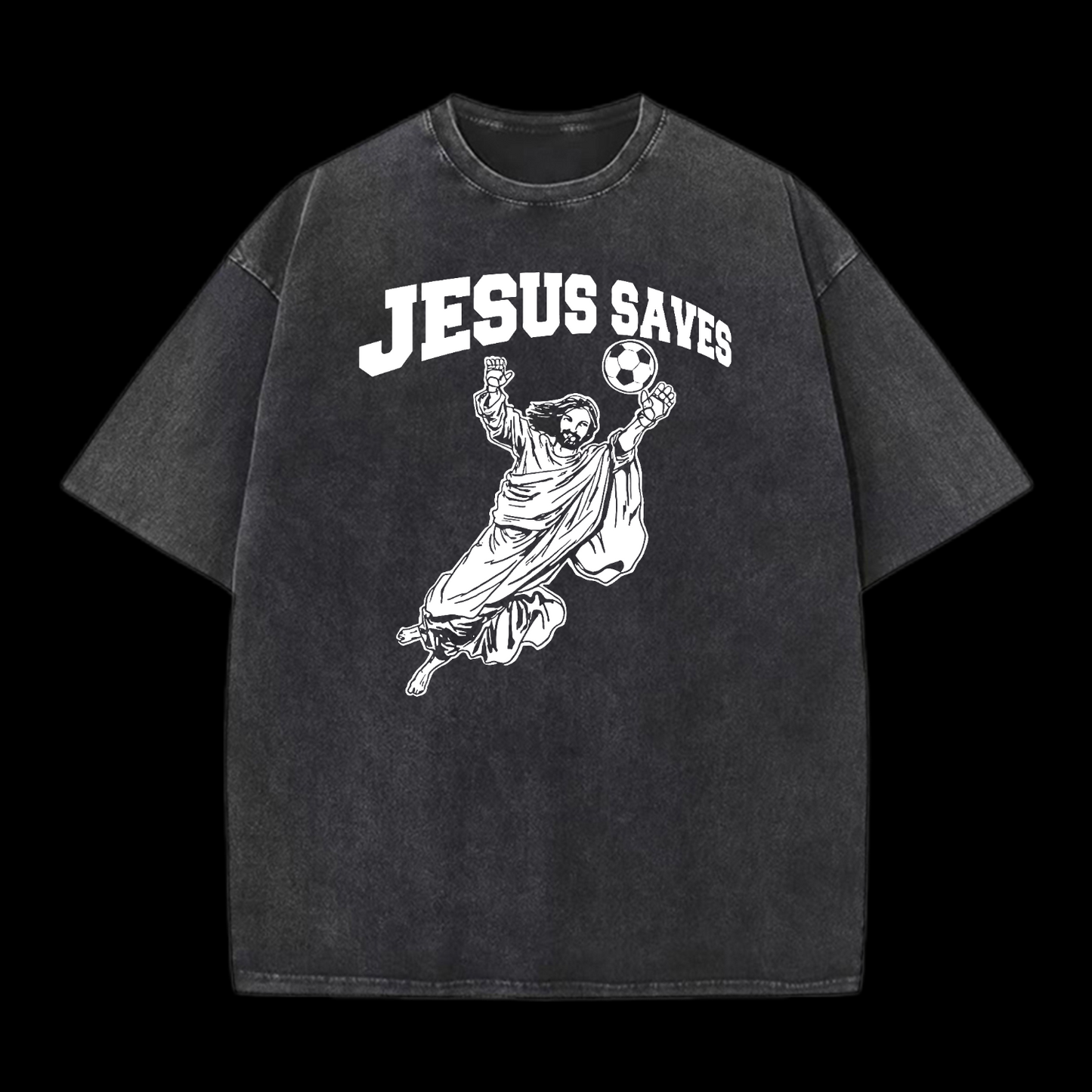 Jesus Saves Washed T-Shirt